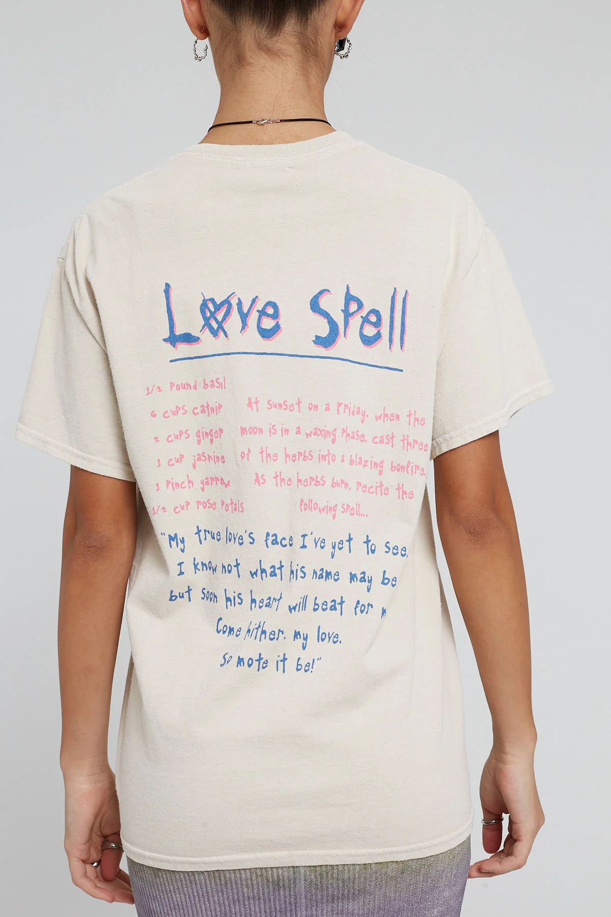 Basic Pleasure Mode Hole Love Spell Courtney Tee Ecru - Image 11