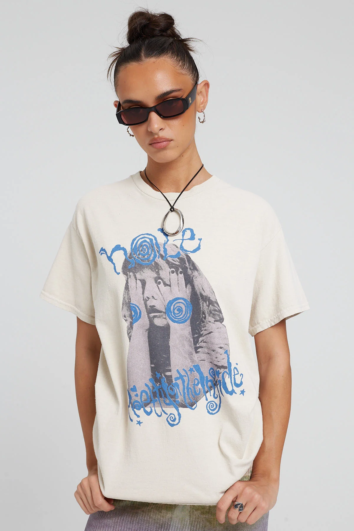 Basic Pleasure Mode Hole Love Spell Courtney Tee Ecru - Image 4