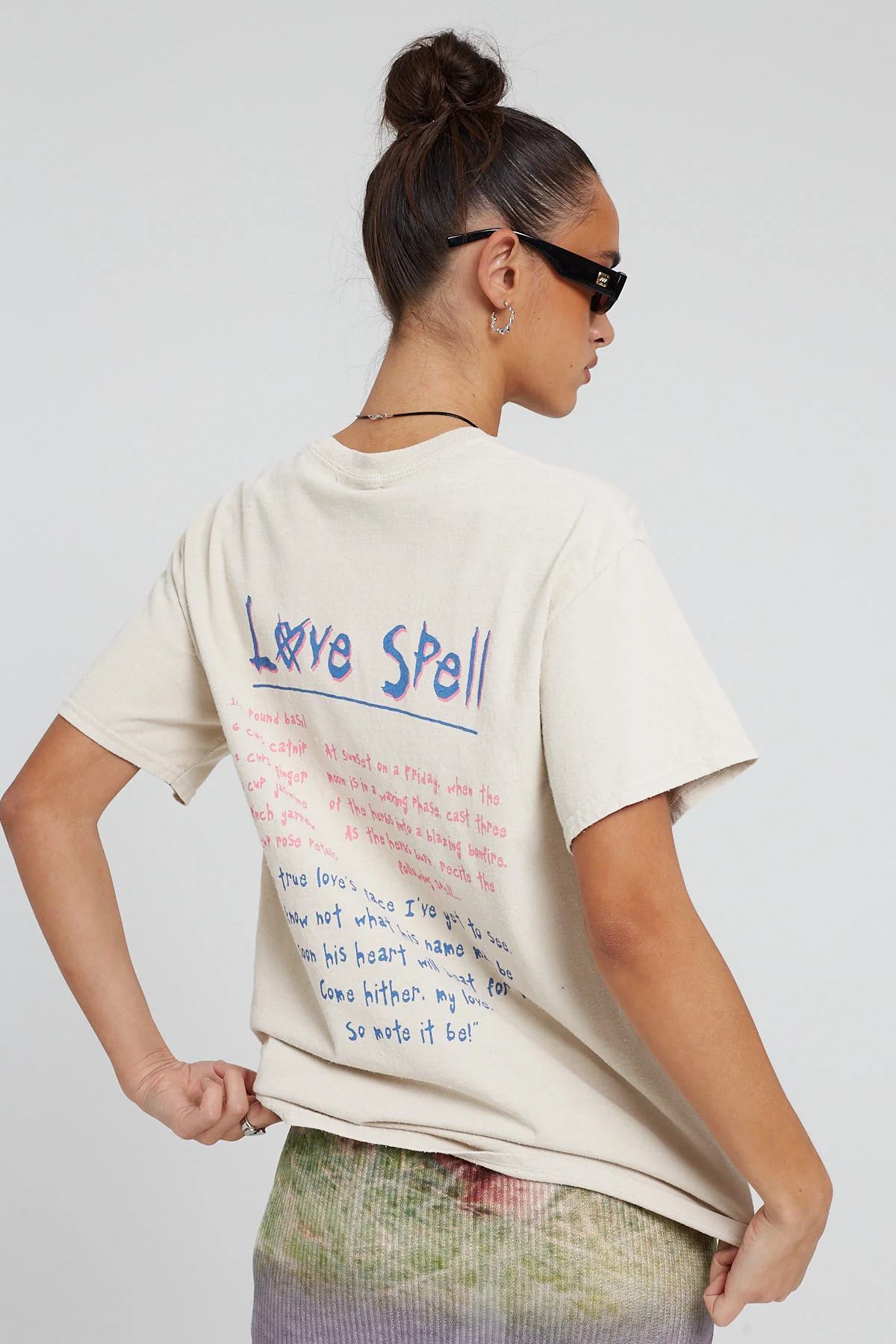 Basic Pleasure Mode Hole Love Spell Courtney Tee Ecru - Image 7