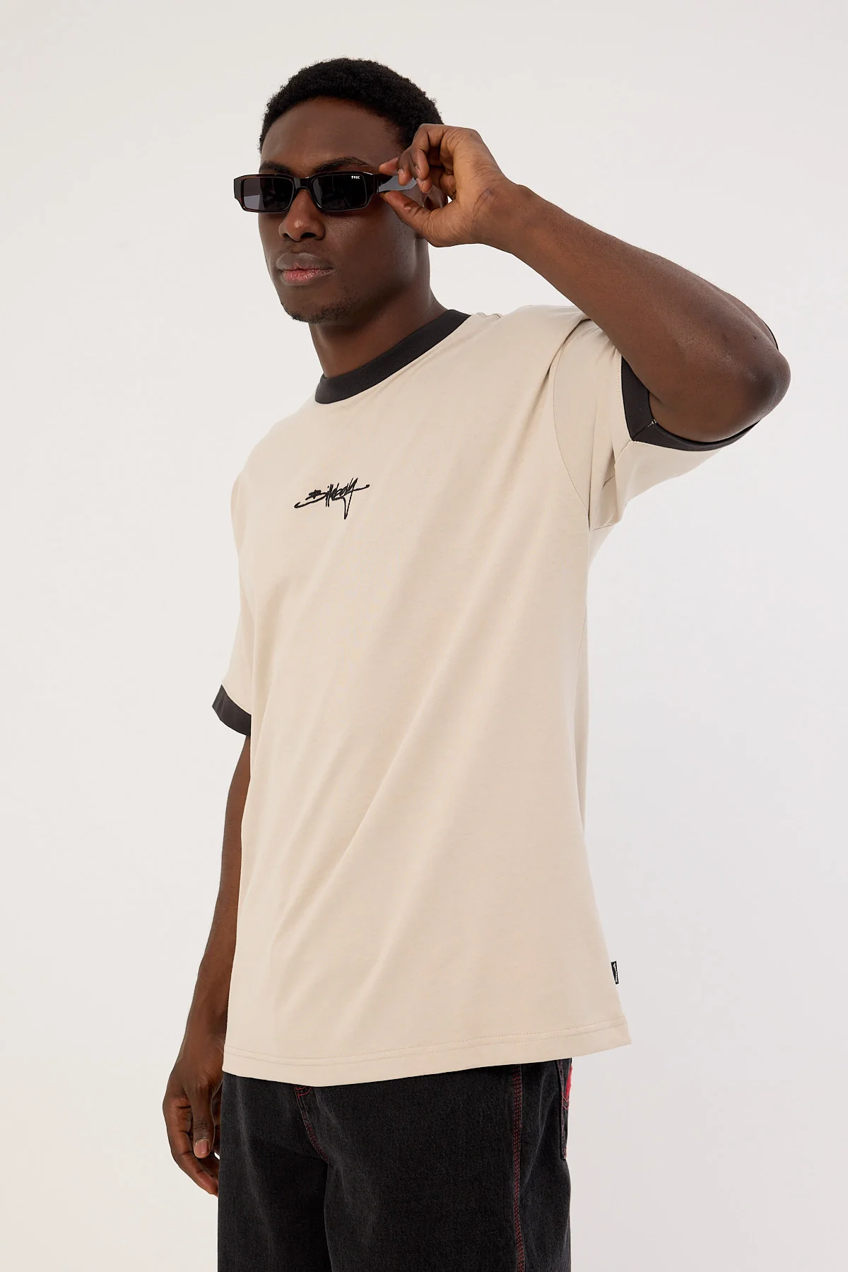 Billabong Script Ringer OG Tee Stone - Image 4