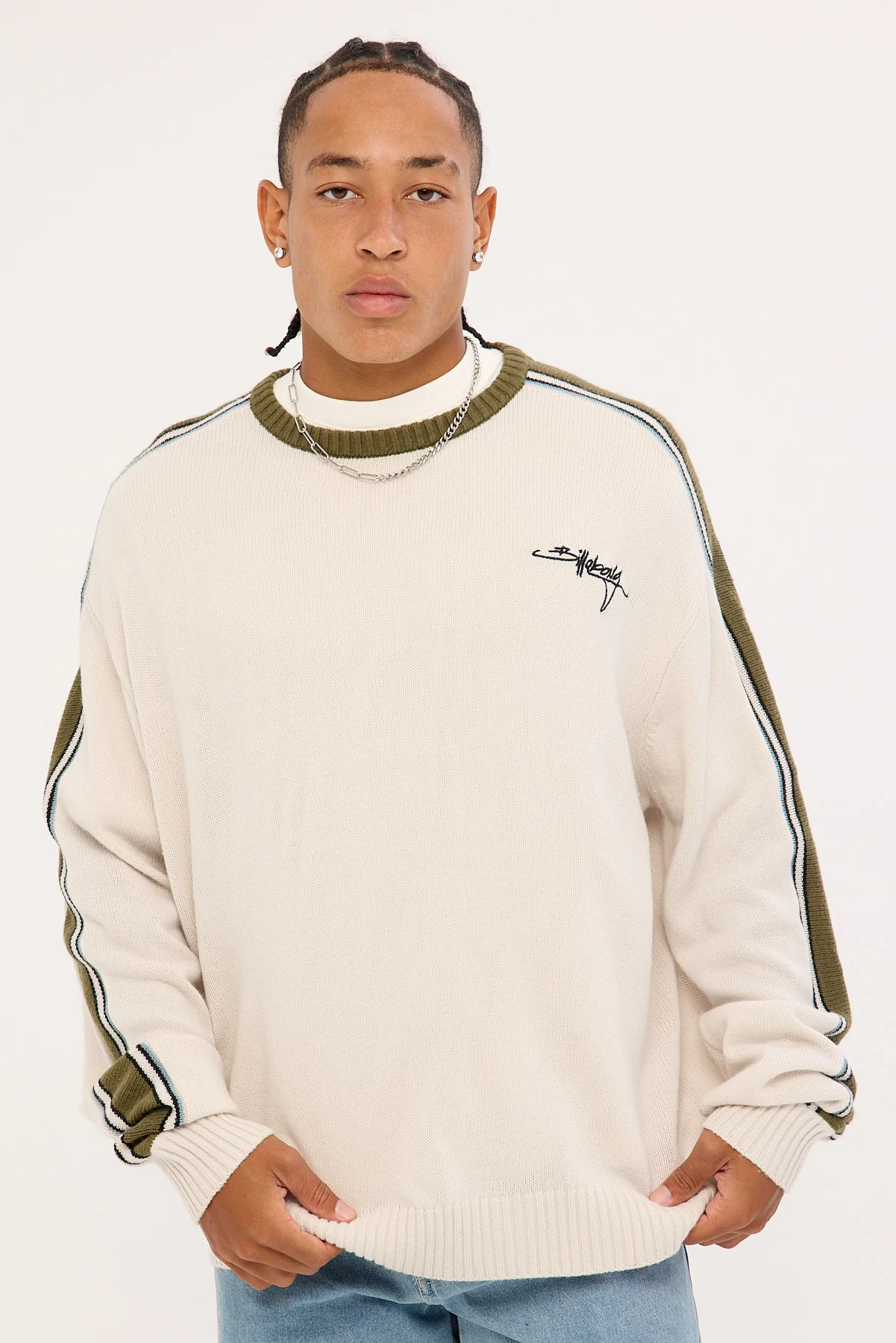 Billabong Script Sweater Silver - Image 3