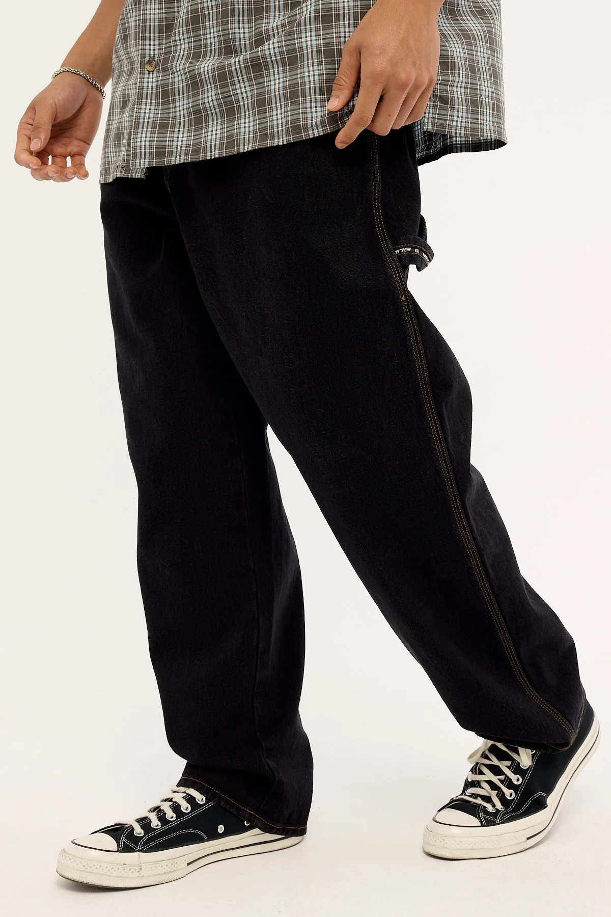Billabong Smoko Baggy Denim Jean Washed Black - Image 3