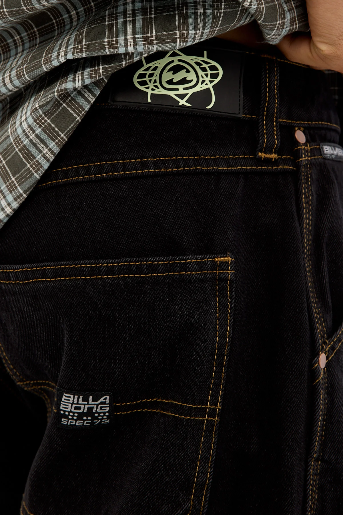 Billabong Smoko Baggy Denim Jean Washed Black - Image 7