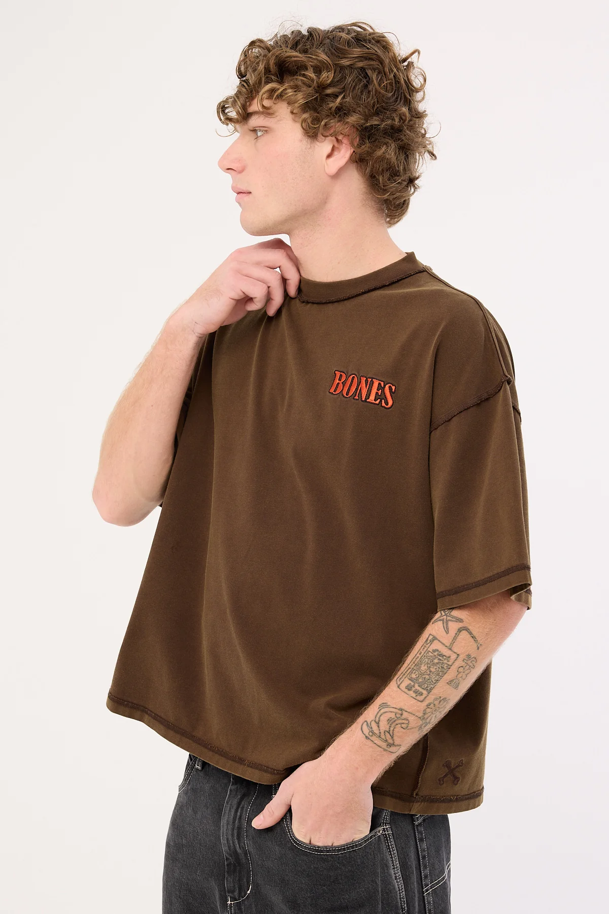 Billy Bones Club Bones Rodeo Boxy Tee Brown - Image 9
