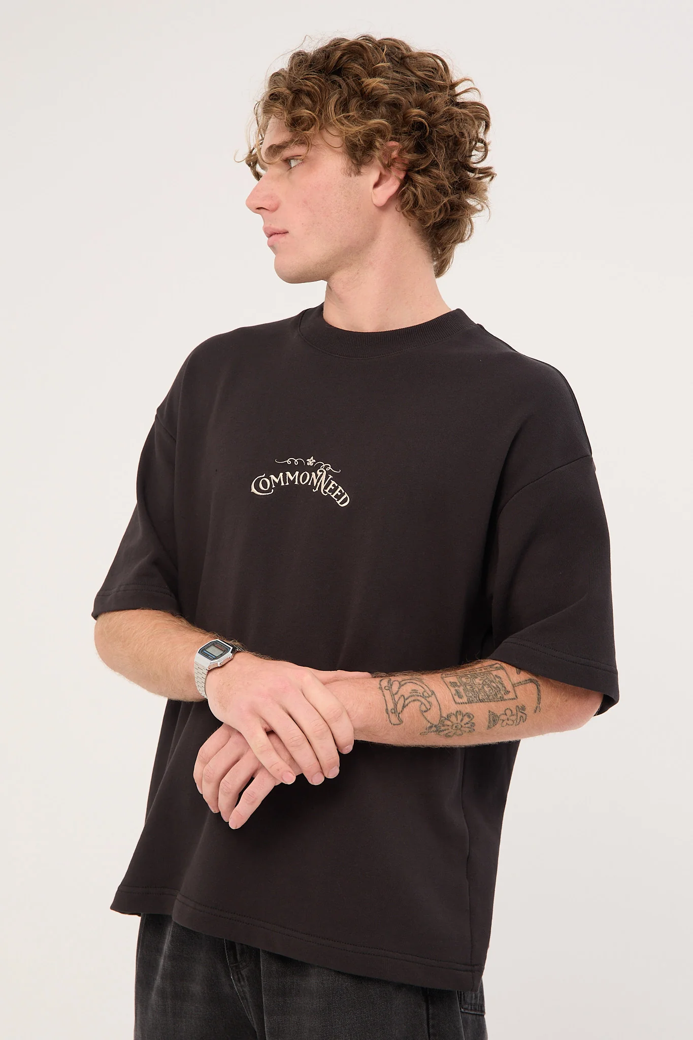 Common Need Angelico Loopback Easy Tee Night Black - Image 4