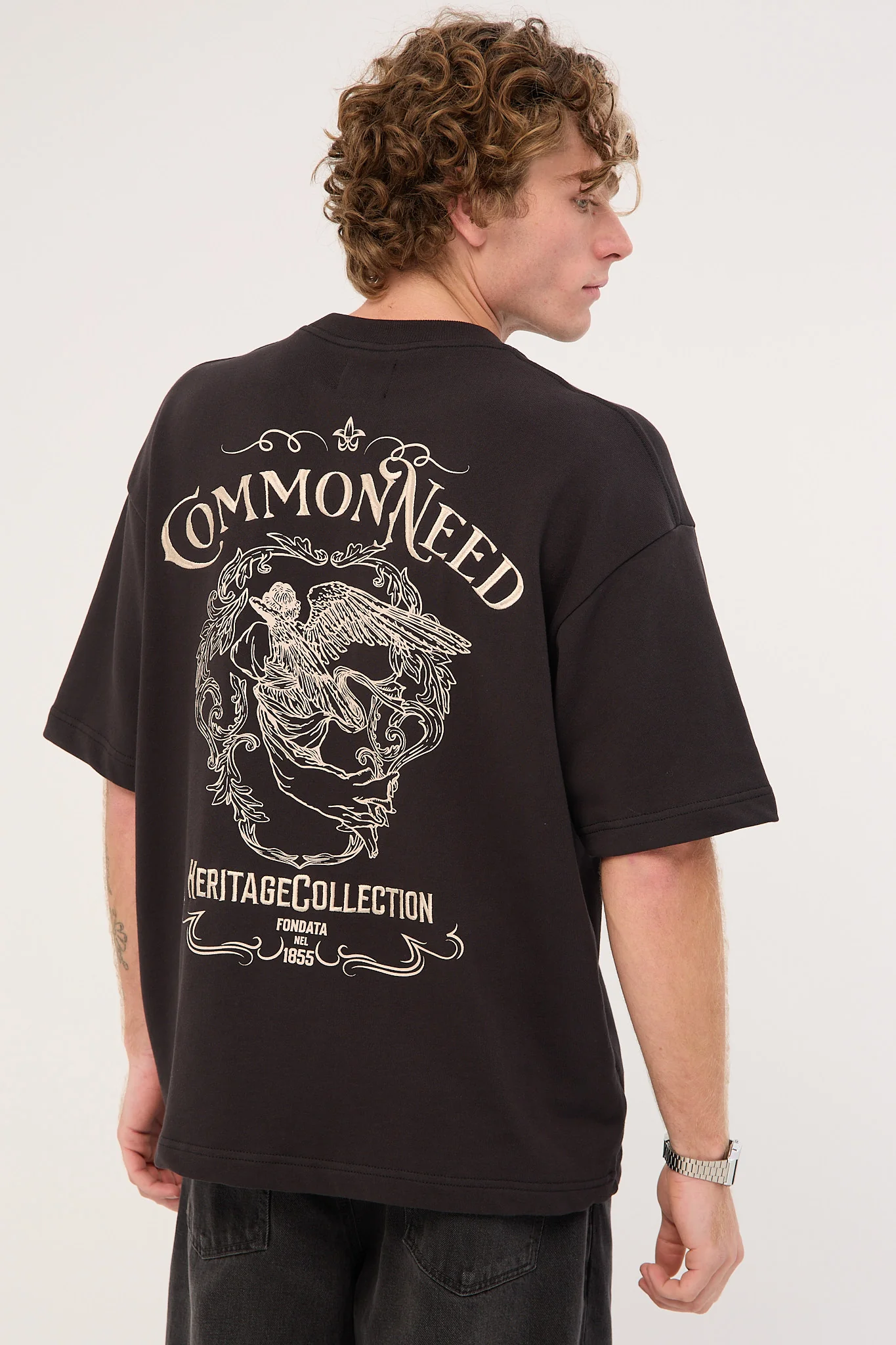 Common Need Angelico Loopback Easy Tee Night Black - Image 5