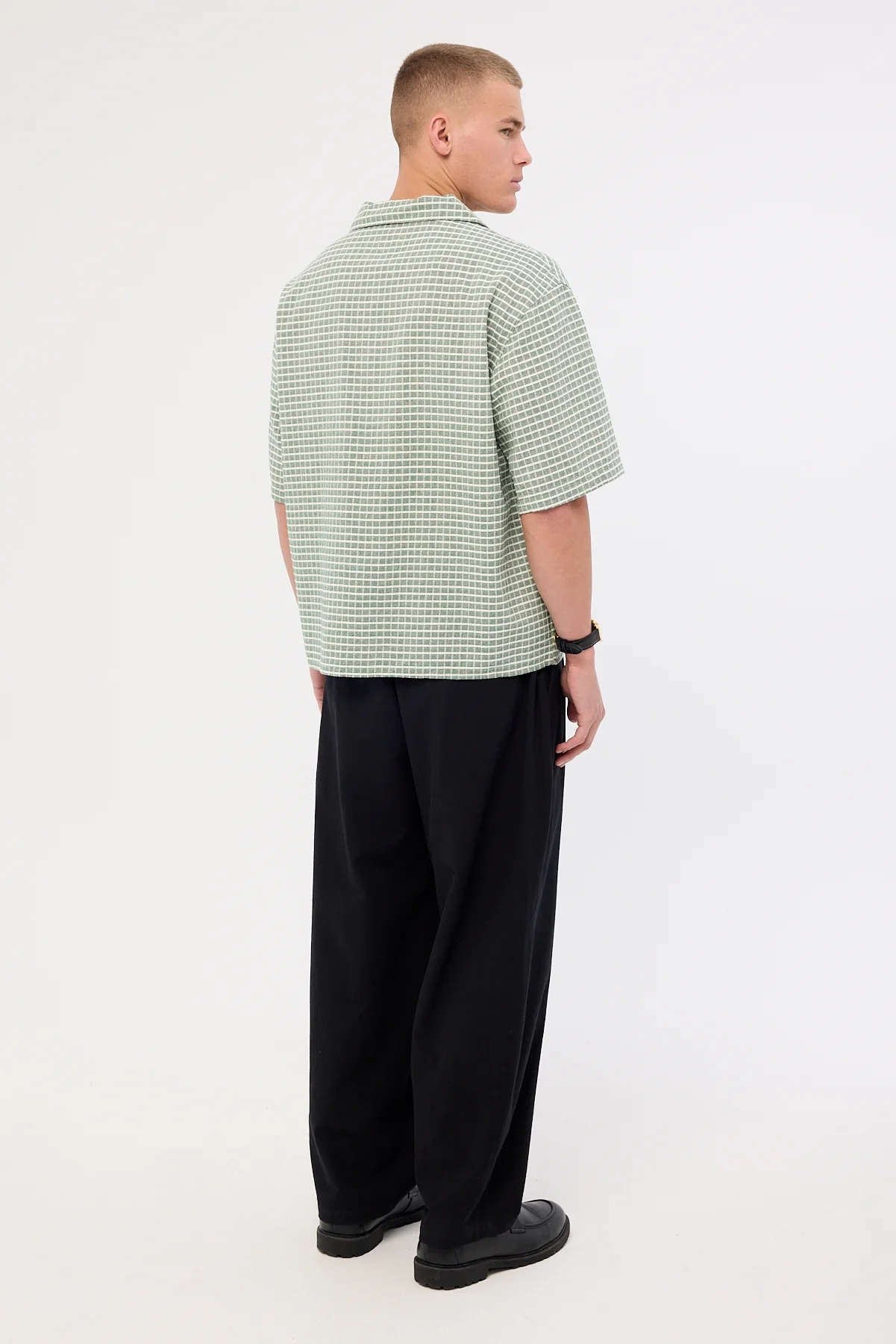 Common Need Blanco Linen Pleated Tailored Trouser Black - Image 5