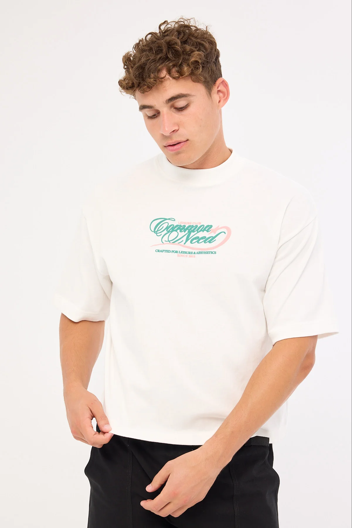 Common Need Flashpoint Cropped Heavyweight Easy Tee Cloud White