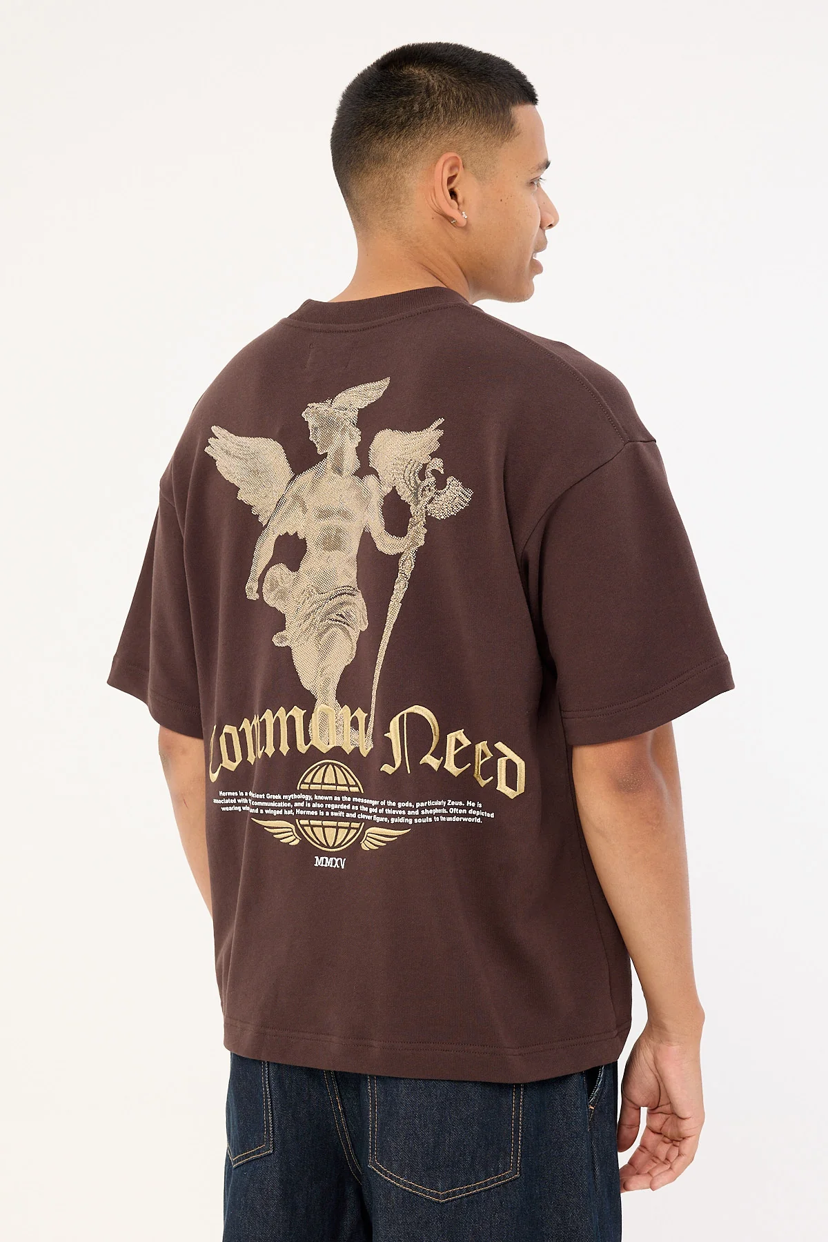 Common Need Hermes Loopback Heavyweight Easy Tee Coffee Brown - Image 4