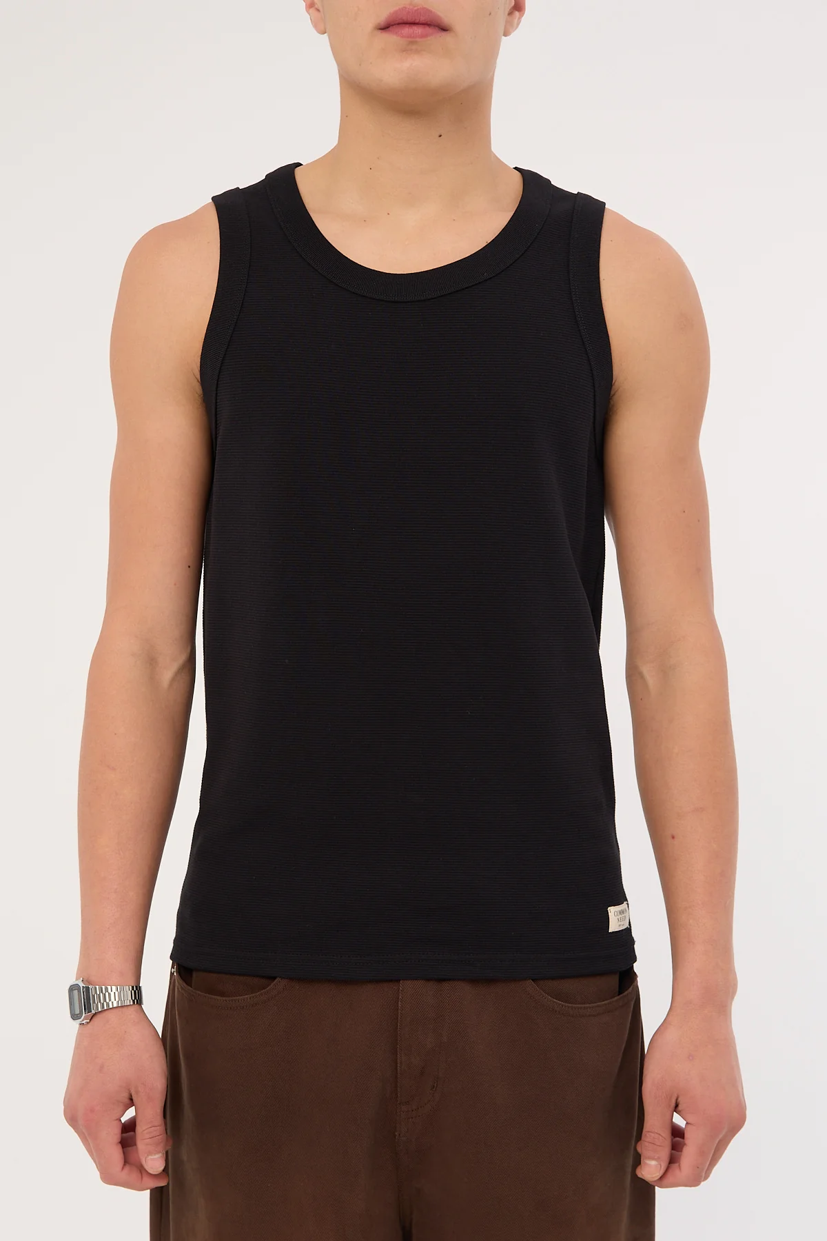 Common Need Luxe Ottoman Singlet Black - Image 7