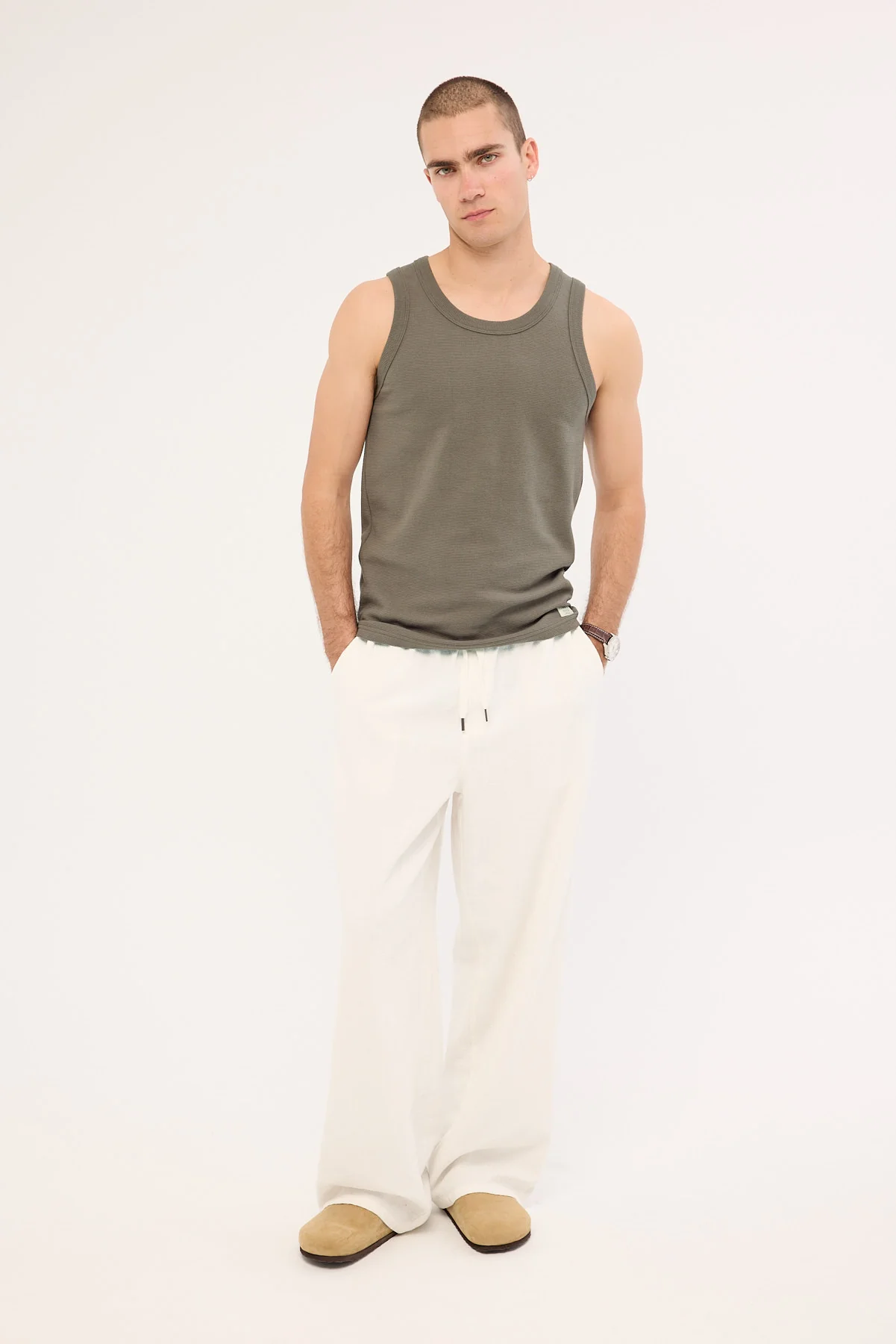 Common Need Luxe Ottoman Singlet Mushroom - Image 2