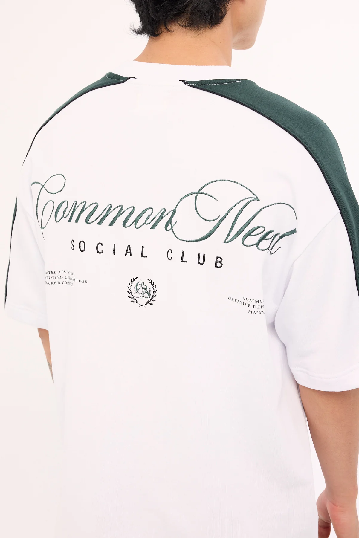 Common Need Segment Cropped Loopback Easy Tee White - Image 7