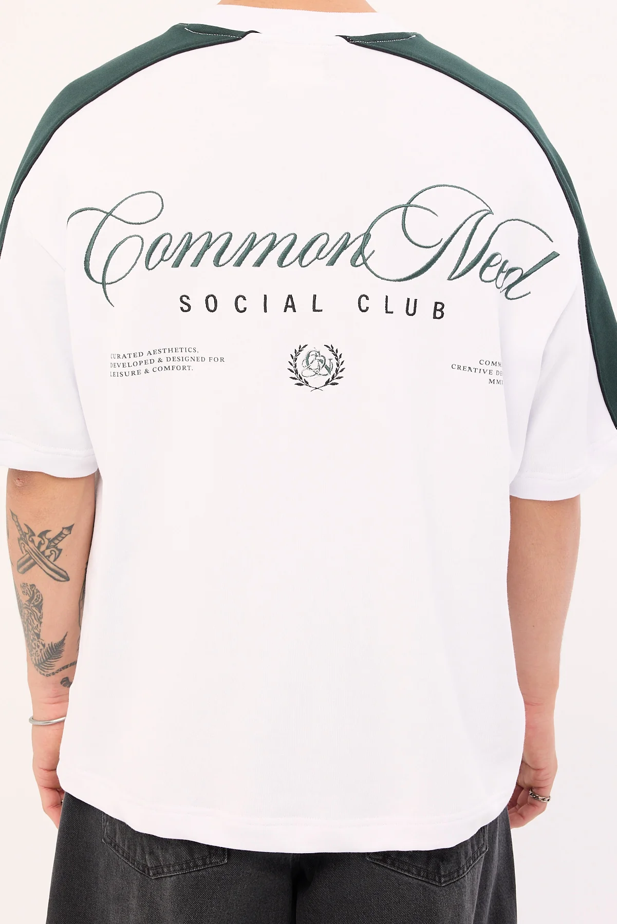 Common Need Segment Cropped Loopback Easy Tee White - Image 8