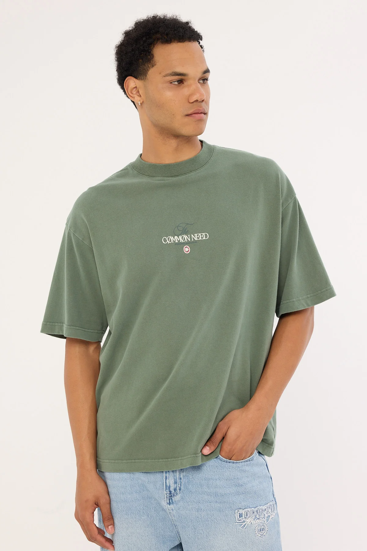 Common Need Sigma Brushed Easy Tee Pigment Wash Green - Image 4