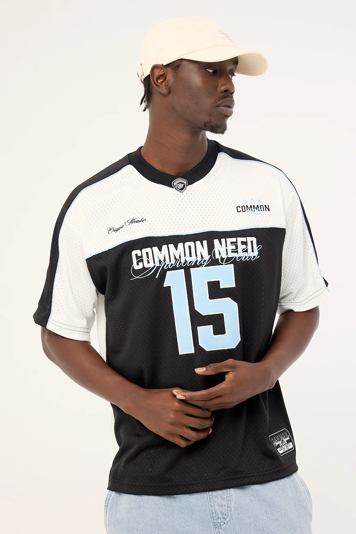 Common Need Timeout V Neck Jersey Black/Grey - Image 3