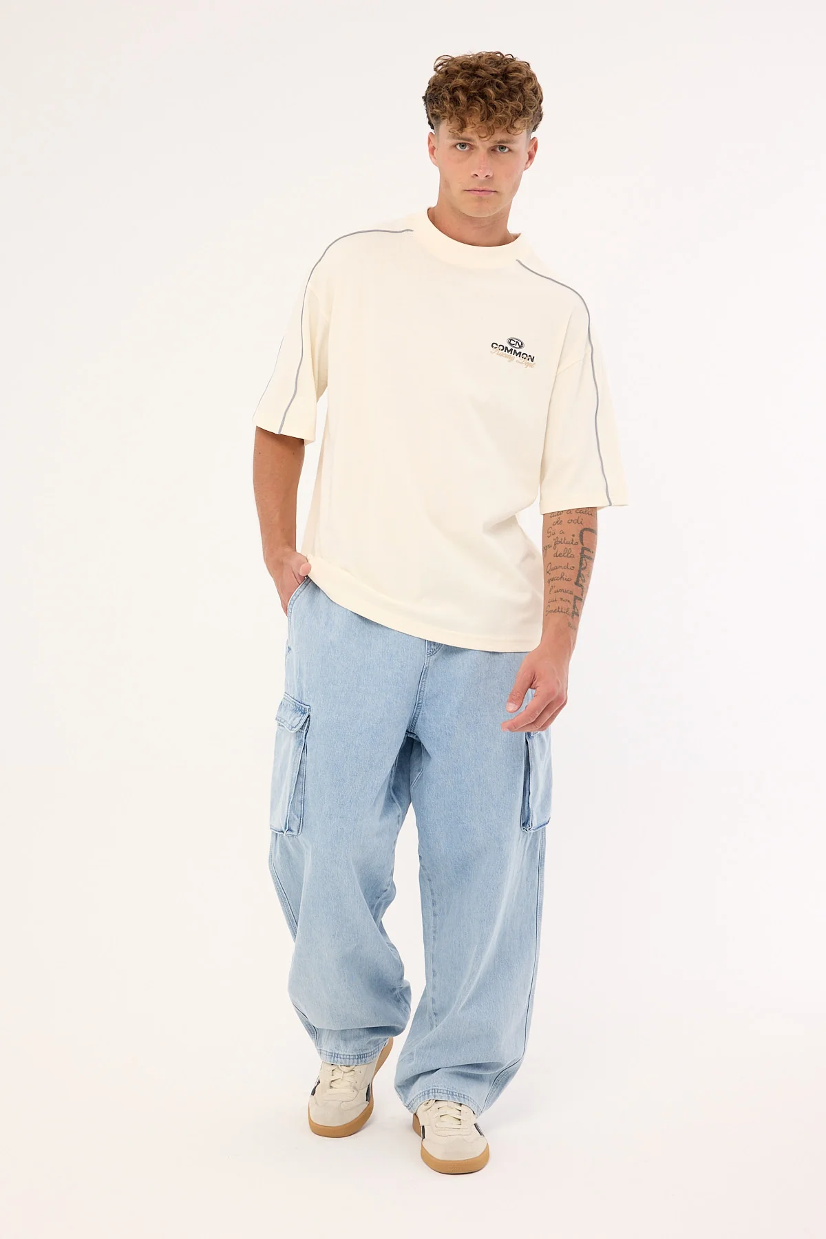 Common Need Trackside Heavyweight Easy Tee Cloud White - Image 2