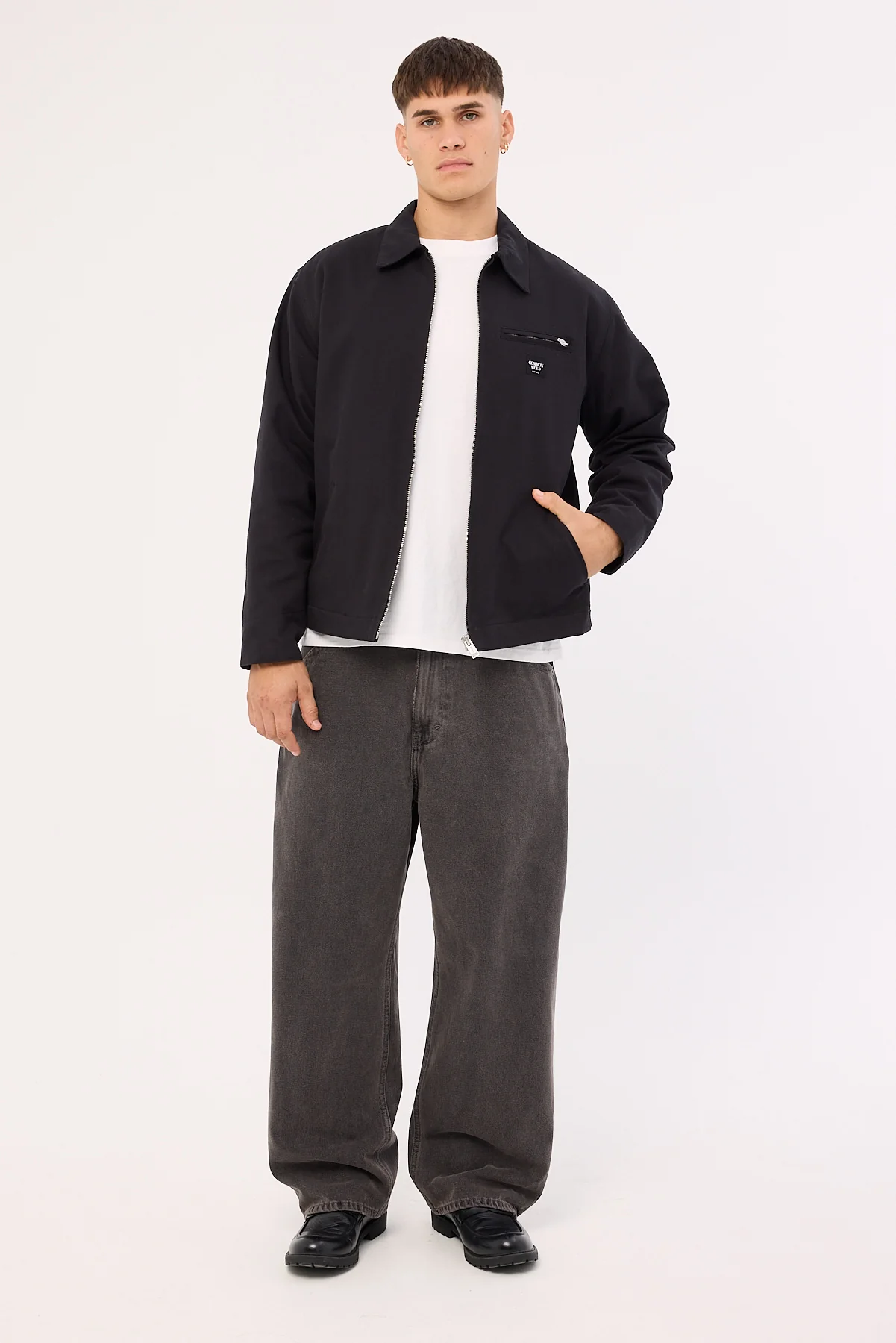 Common Need Windsor Harrington Jacket Black - Image 3