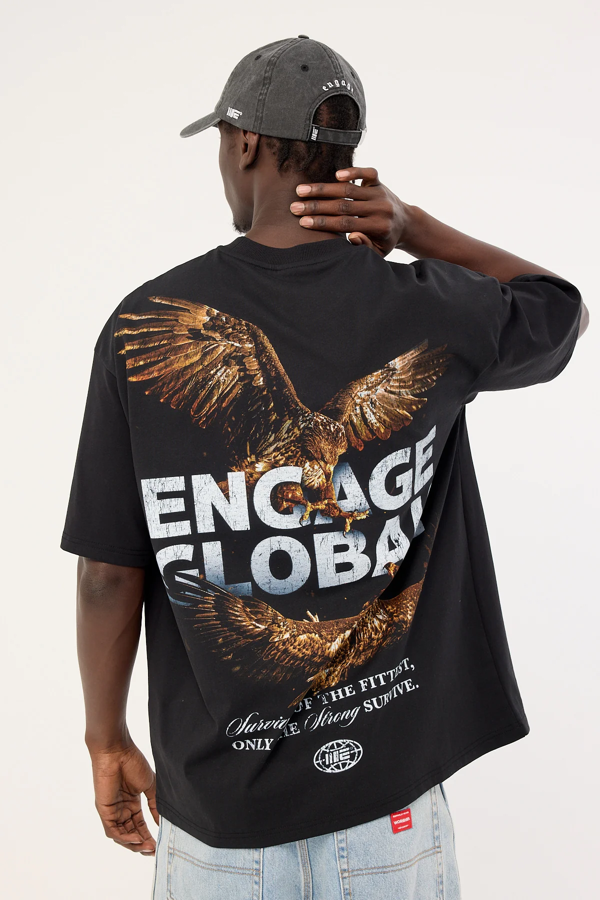 Engage Survival Oversized Tee Black
