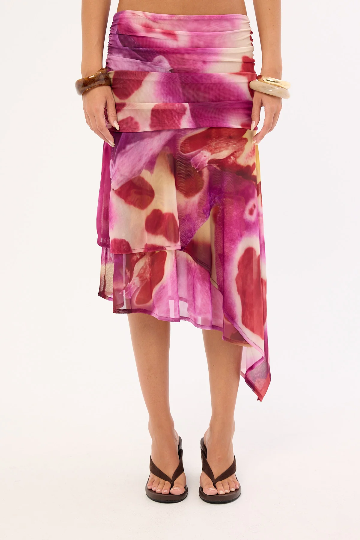Feners Festa Tie Dye Midi Skirt Bloom - Image 11