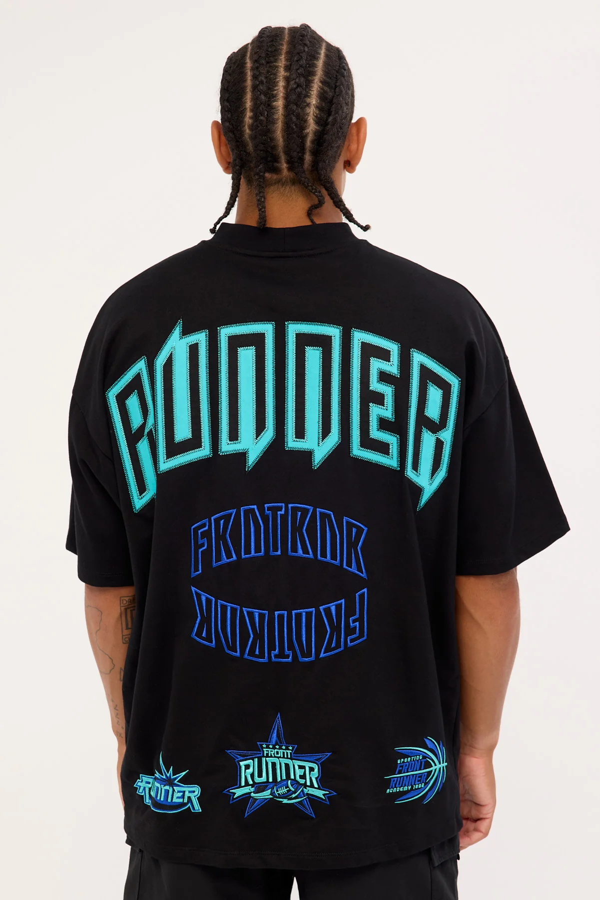 Front Runner Academy Tee Black Aqua - Image 6