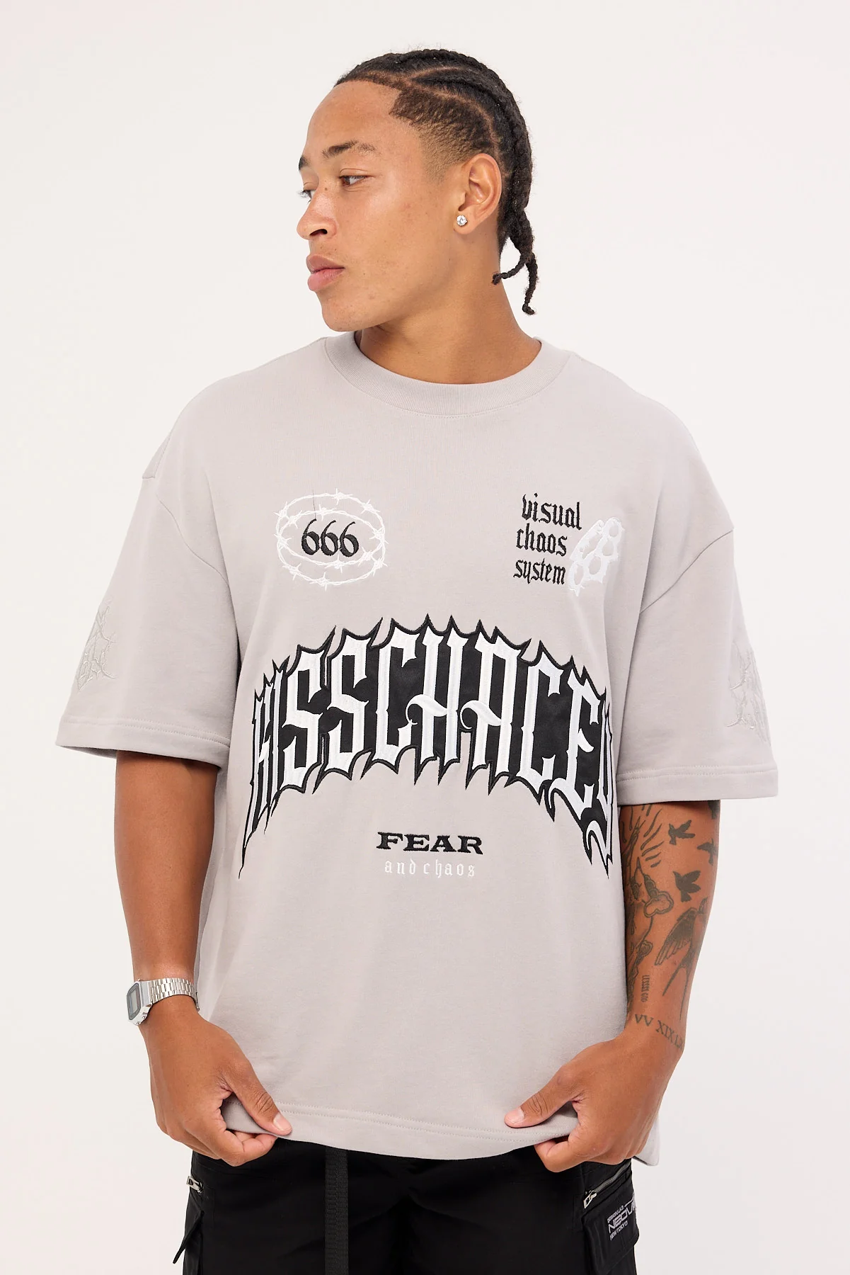 Kiss Chacey Eternity Loopback Street Tee Silver Sconce