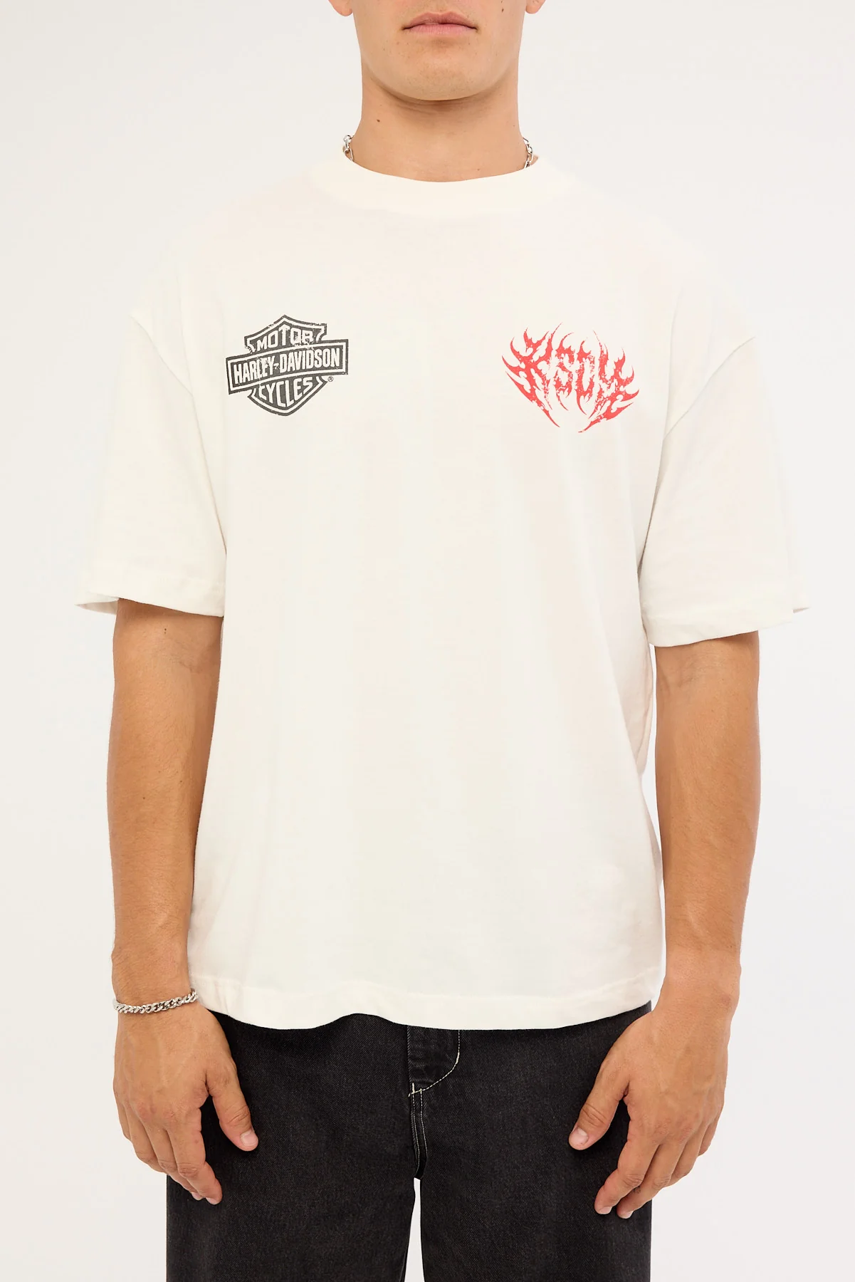 Kiss Chacey KSCY x Harley Davidson Cruiser Street Tee Natural White - Image 7