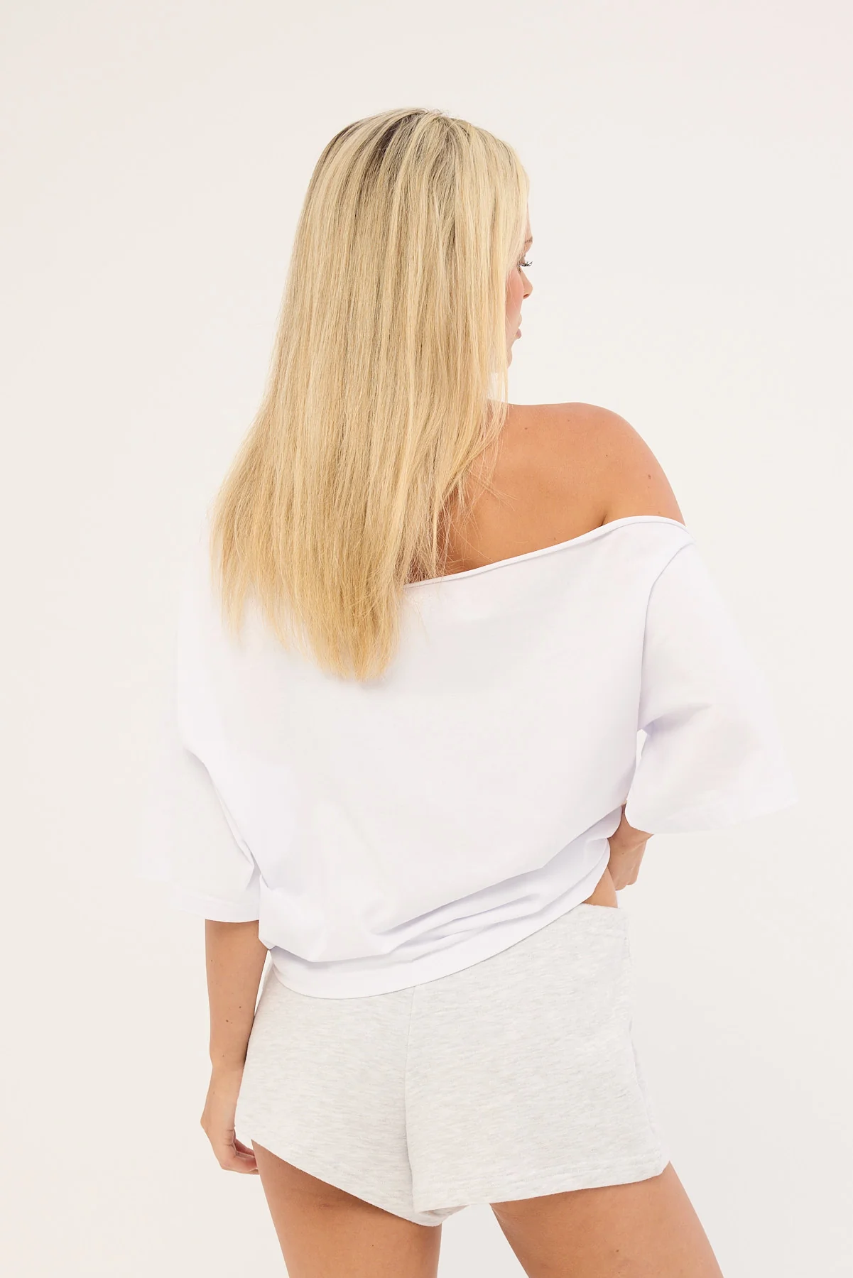 L&t Hailee Low Rise Lounge Shorts Grey Marle - Image 4