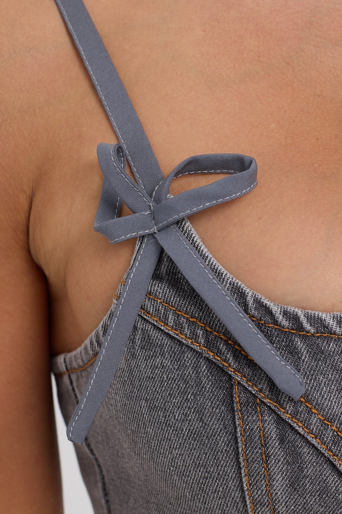 Lioness Charismatic Denim Corset Washed Grey - Image 7
