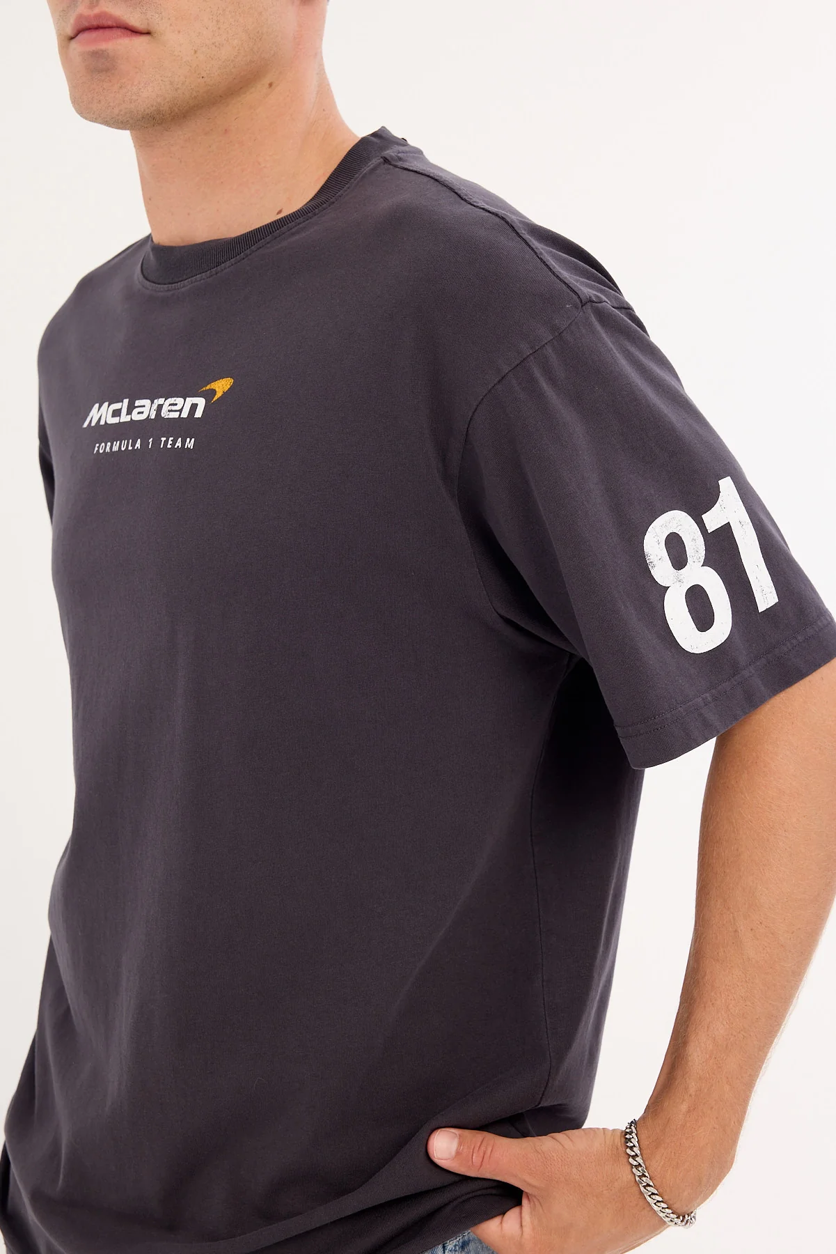Mitchell & Ness McLaren Driver Teammates Tee Washed Black - Image 4