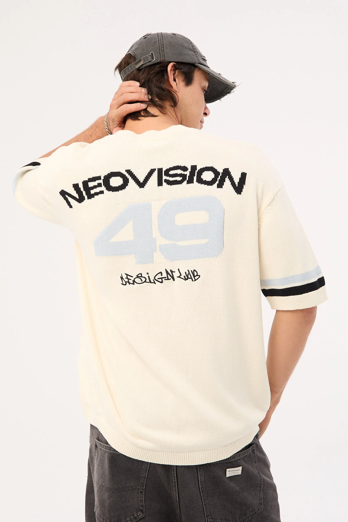 Neovision Athloop V Neck Knit Jersey Off White - Image 4