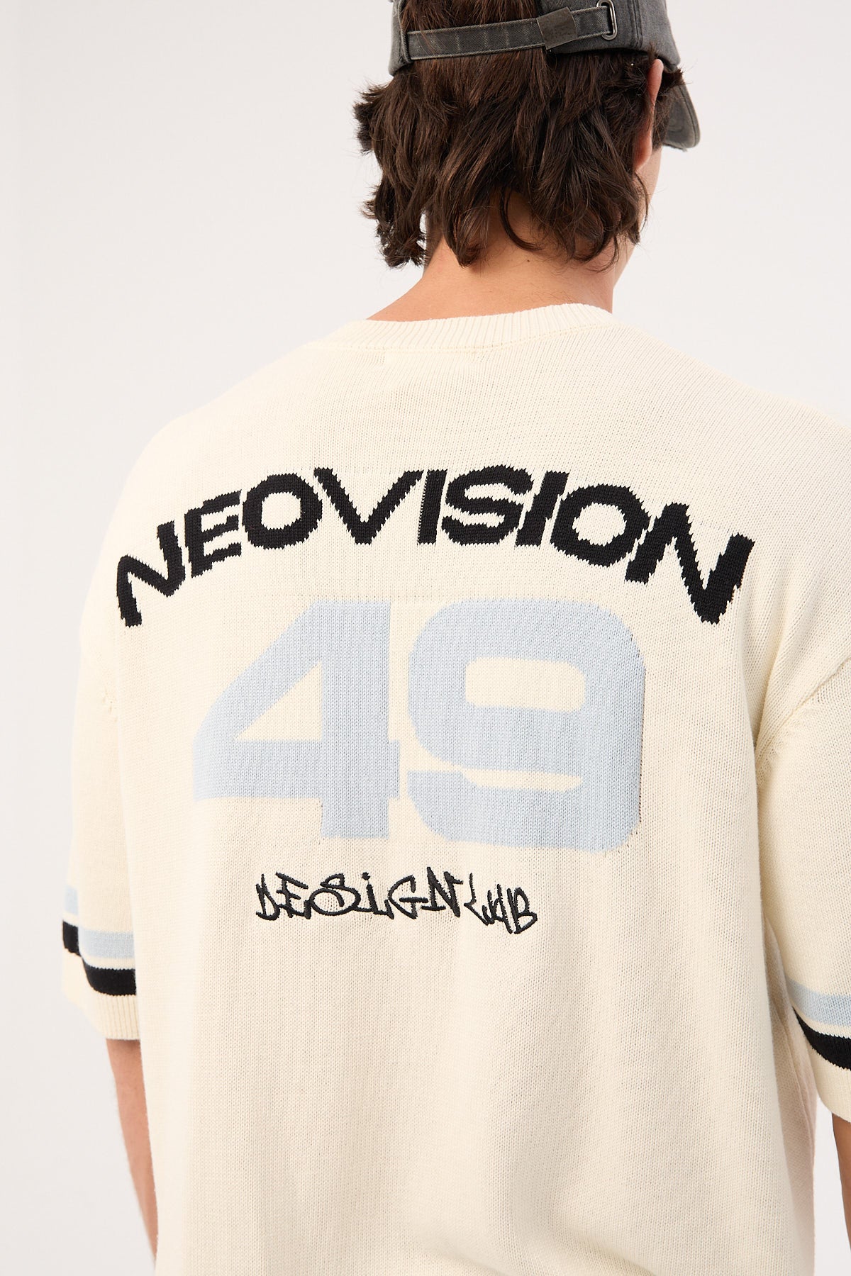 Neovision Athloop V Neck Knit Jersey Off White - Image 5