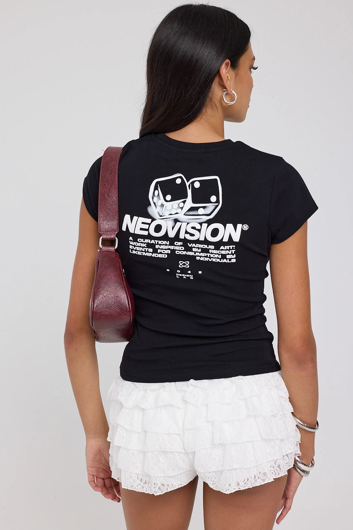 Neovision Ballerina Street Baby Tee Black - Image 4