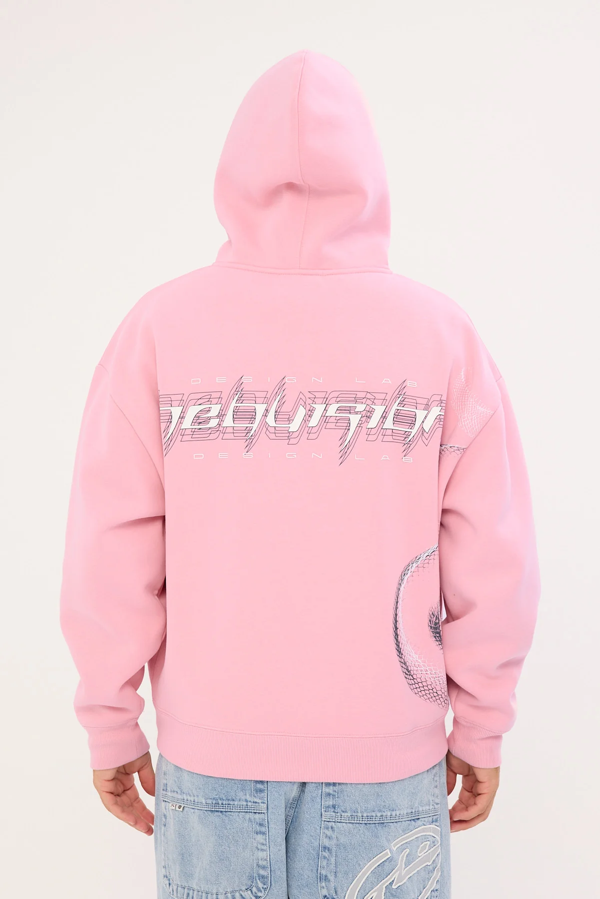 Neovision Coil Zip Through Street Hoodie Icing Pink - Image 6