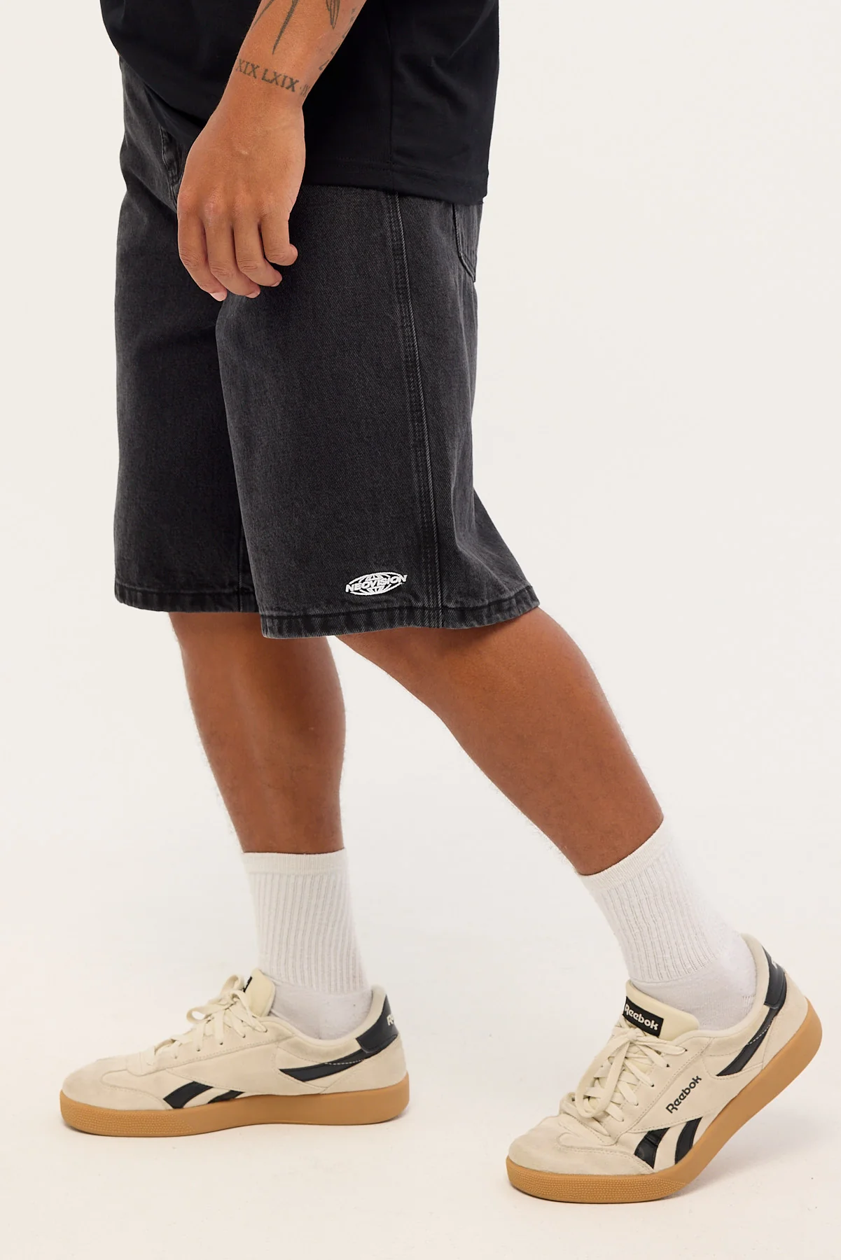 Neovision Fracture Nexa Baggy Denim Jort Onyx - Image 4
