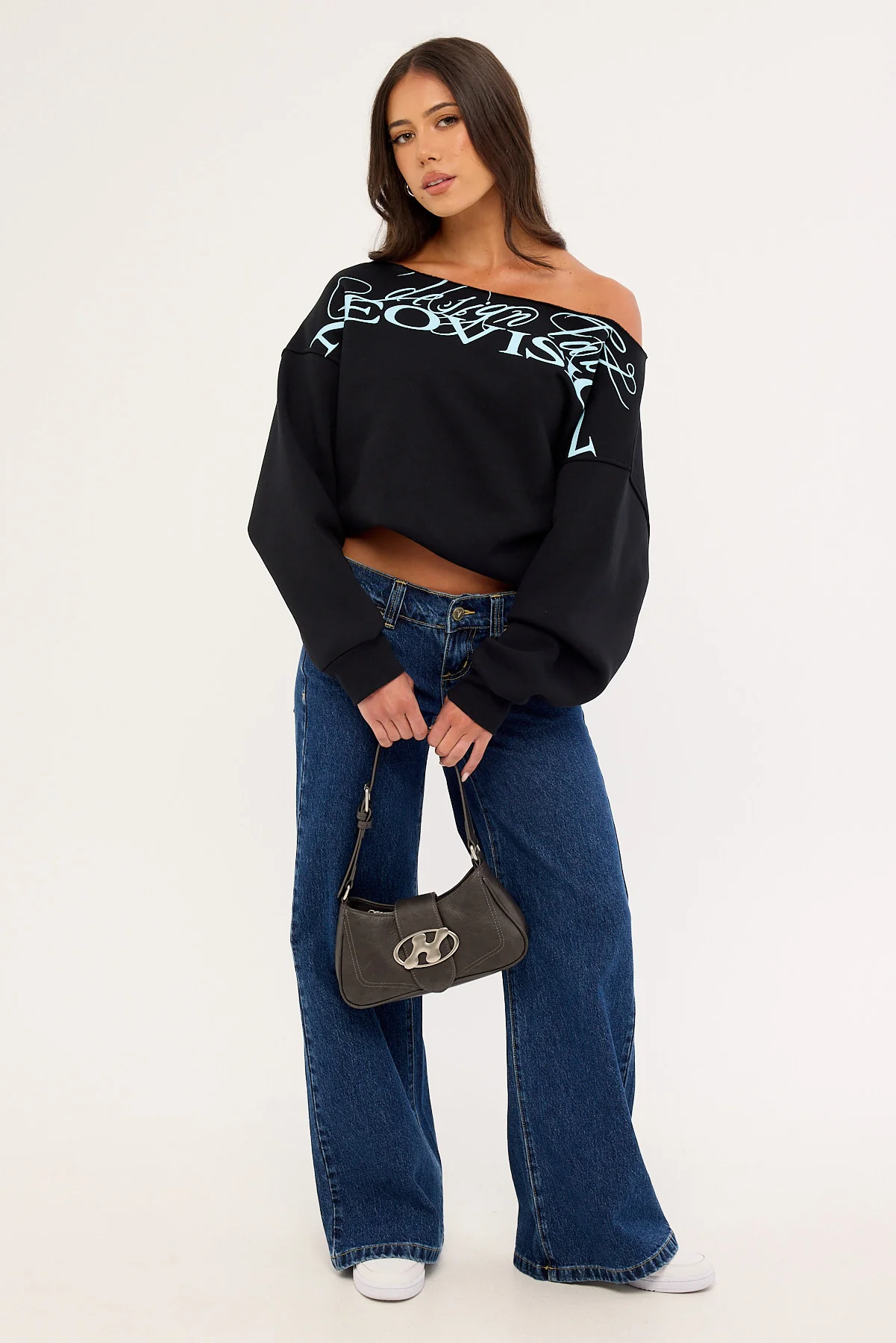 Neovision Hack Off Shoulder Crew Black - Image 2