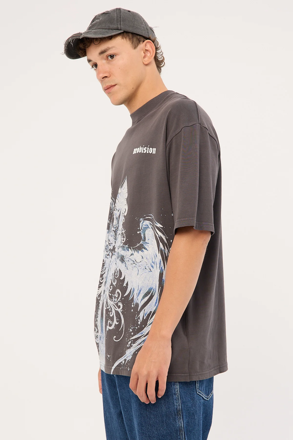 Neovision Insignia Oversized Super Heavy Tee Washed Black - Image 8