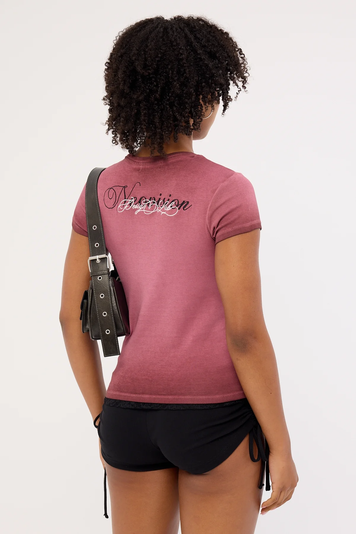 Neovision Silent Verse Baby Tee Burgundy - Image 3