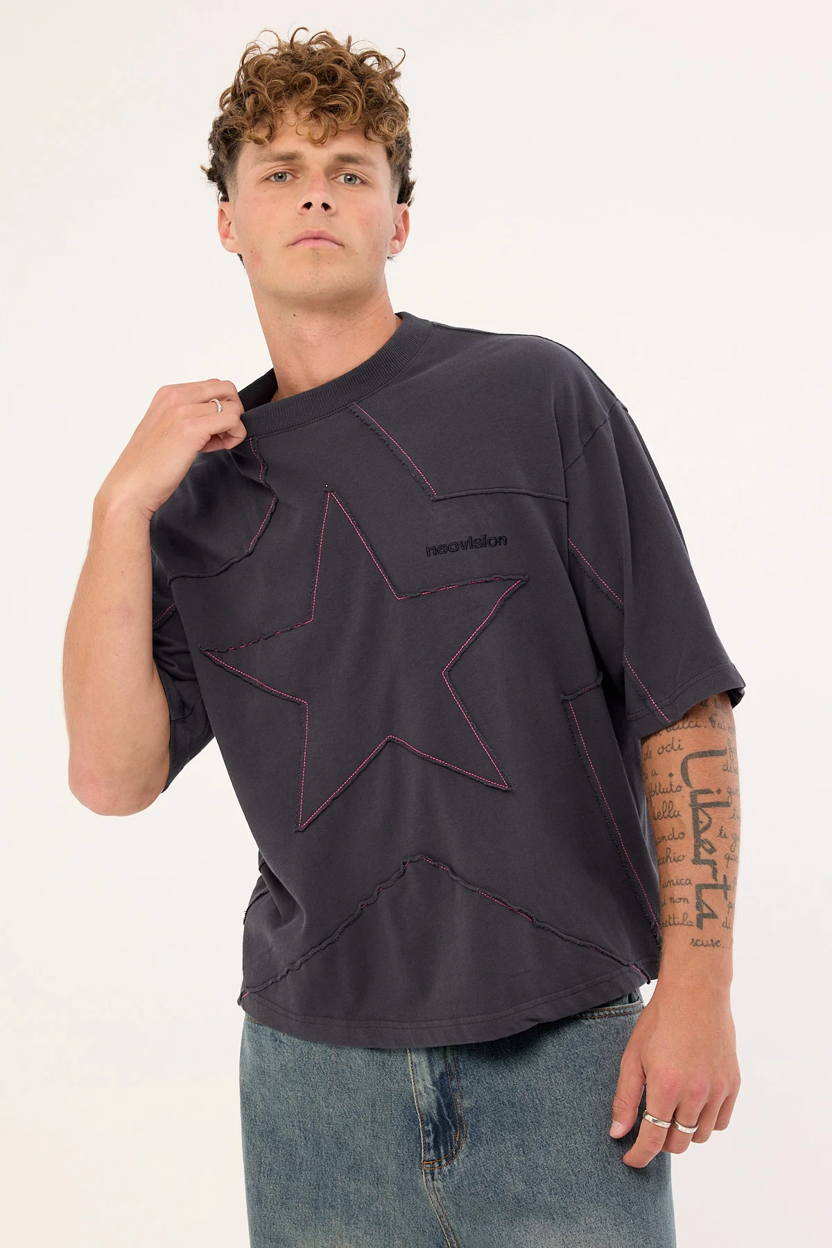 Neovision Spire Cropped Street Super Heavy Tee Asphalt - Image 4