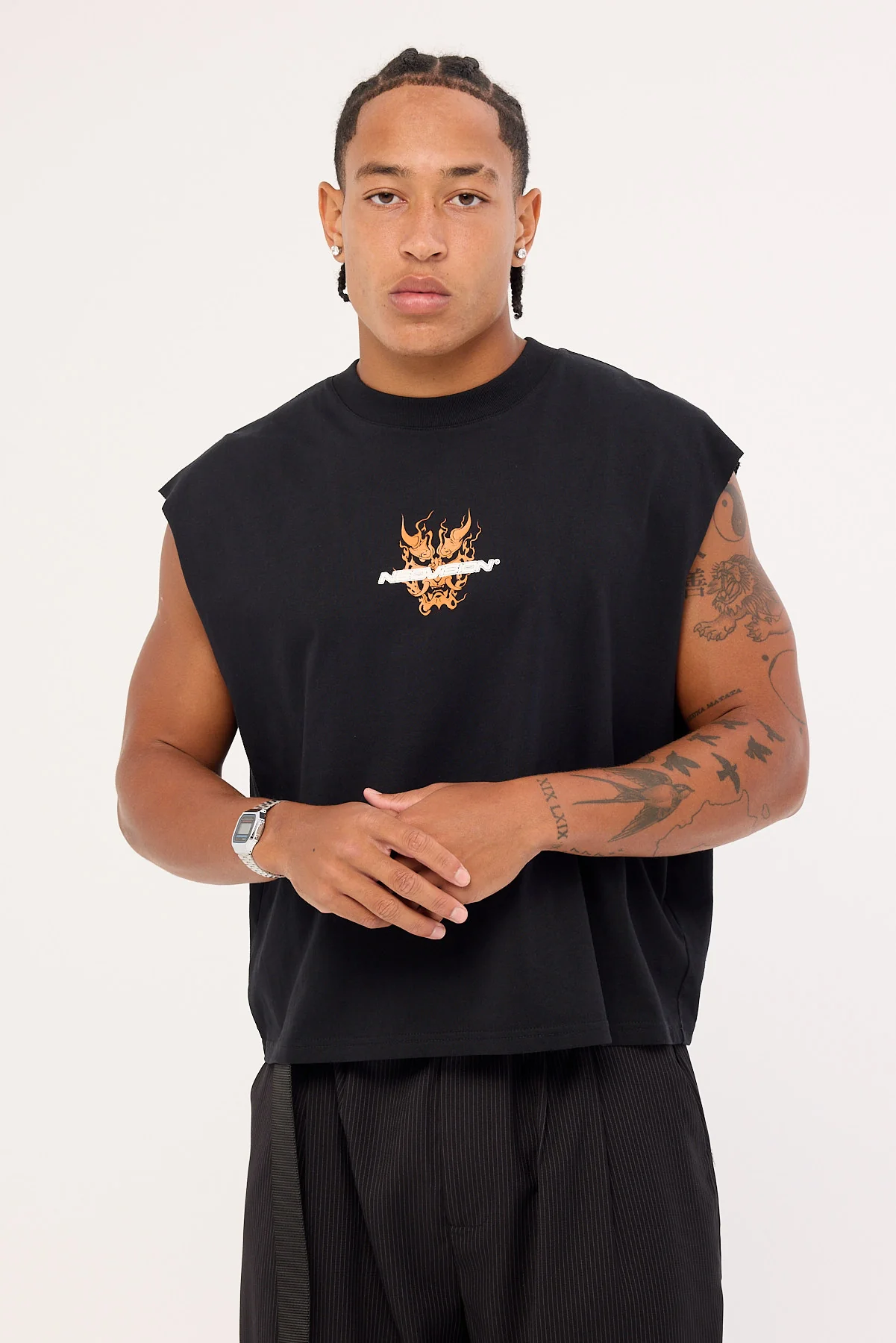 Neovision Yasha Cropped Muscle Tank Black - Image 4