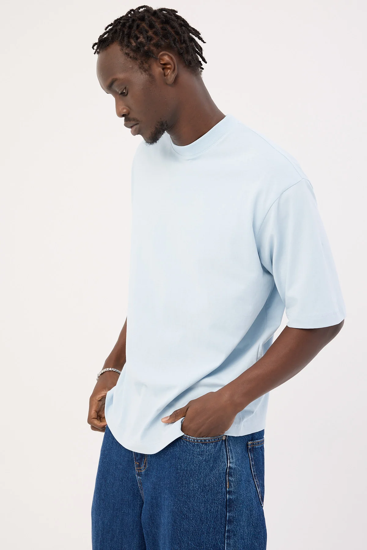 Open Archive Organic Boxy Tee Light Blue - Image 4