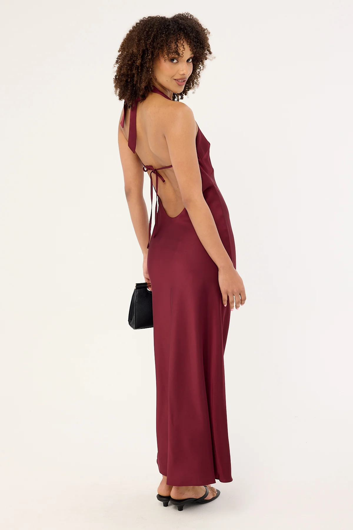 Perfect Stranger Kennedy Halter Maxi Dress Burgundy - Image 6