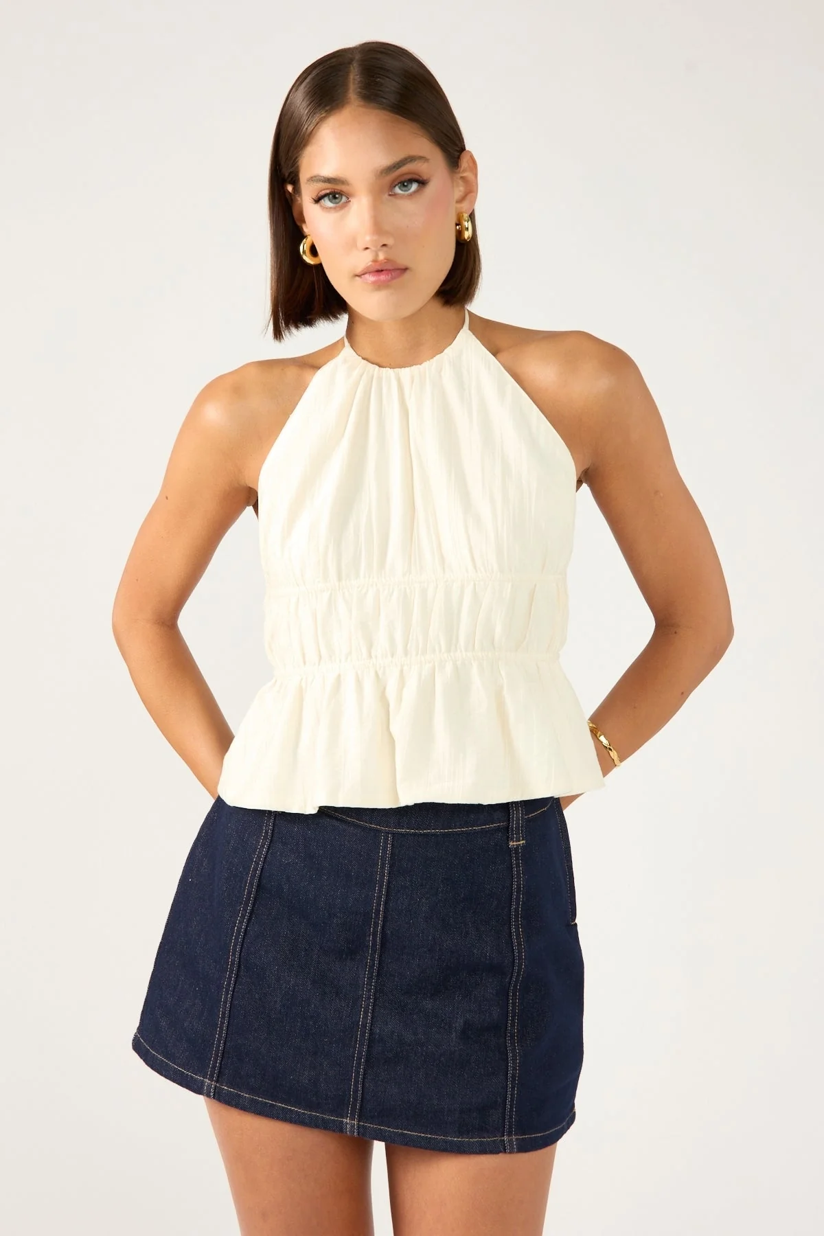 Perfect Stranger Mila Denim Mid Rise Skort Dark Blue Denim - Image 7
