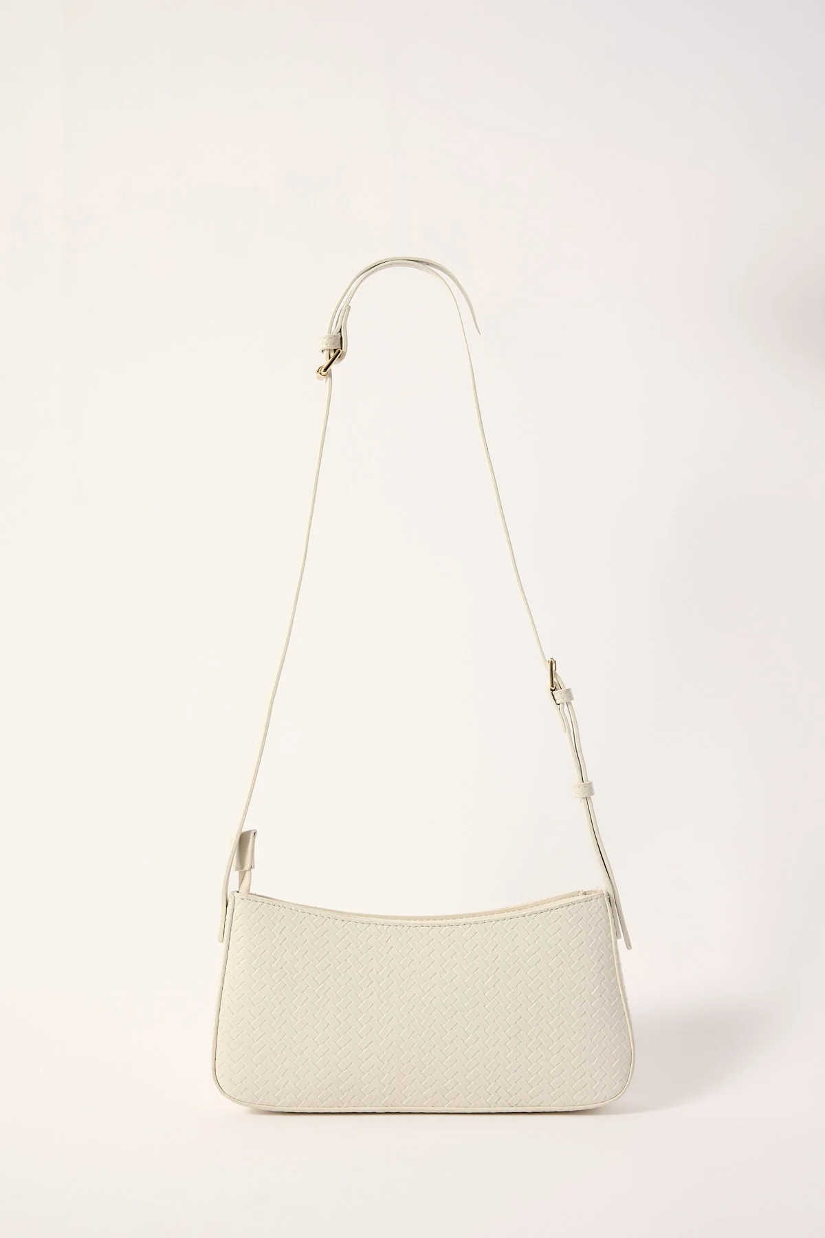 Peta + Jain SMOOCH CONVERTIBLE SHOULDER BAG White Weave - Image 4