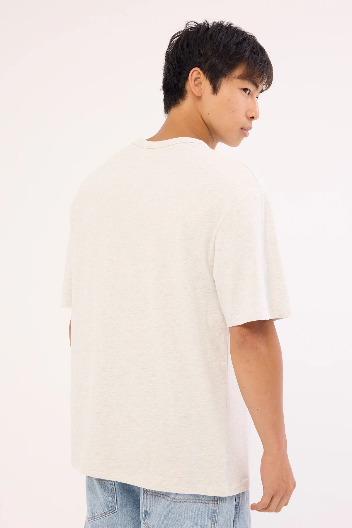 Reebok Reebok Classic Logo Tee Chalk Melange - Image 4