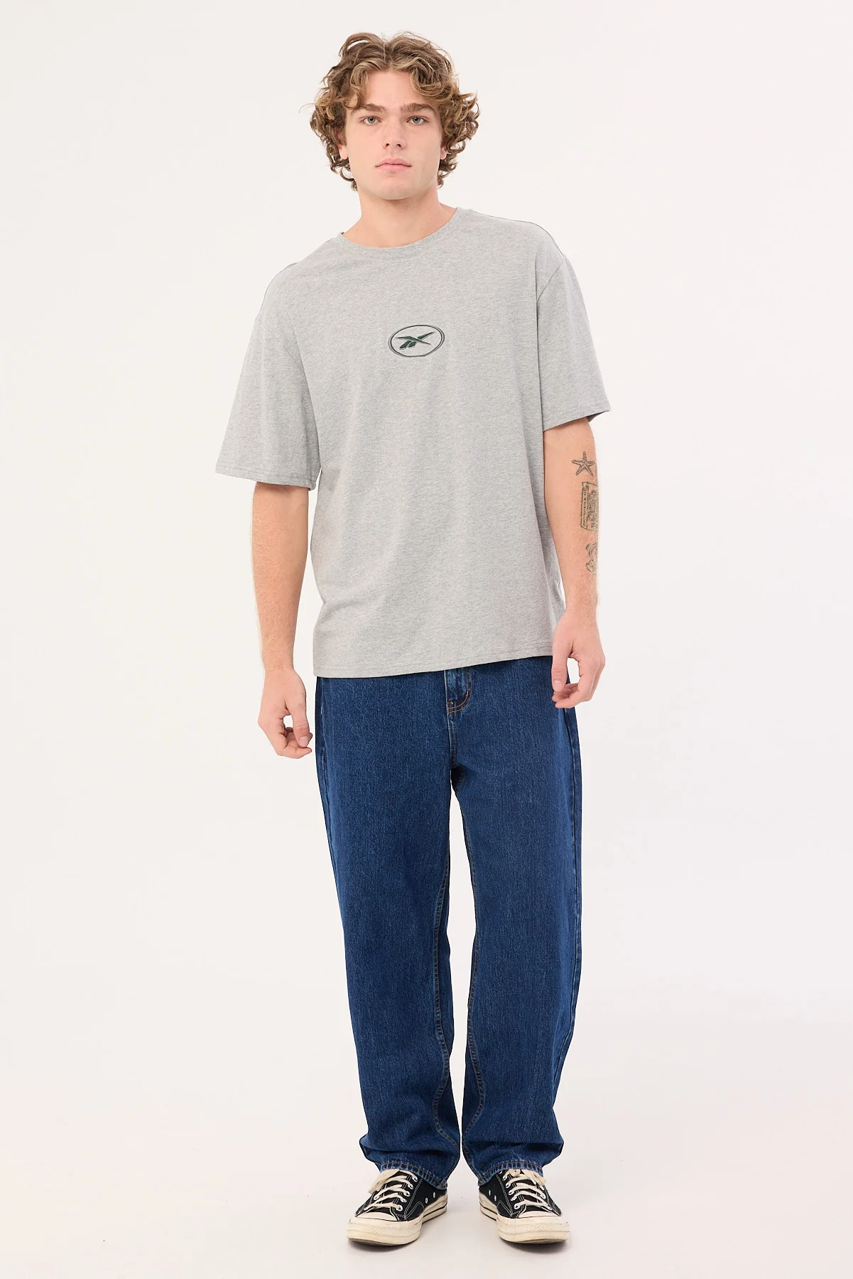 Reebok Reebok Small Vector Tee Grey Marle - Image 2