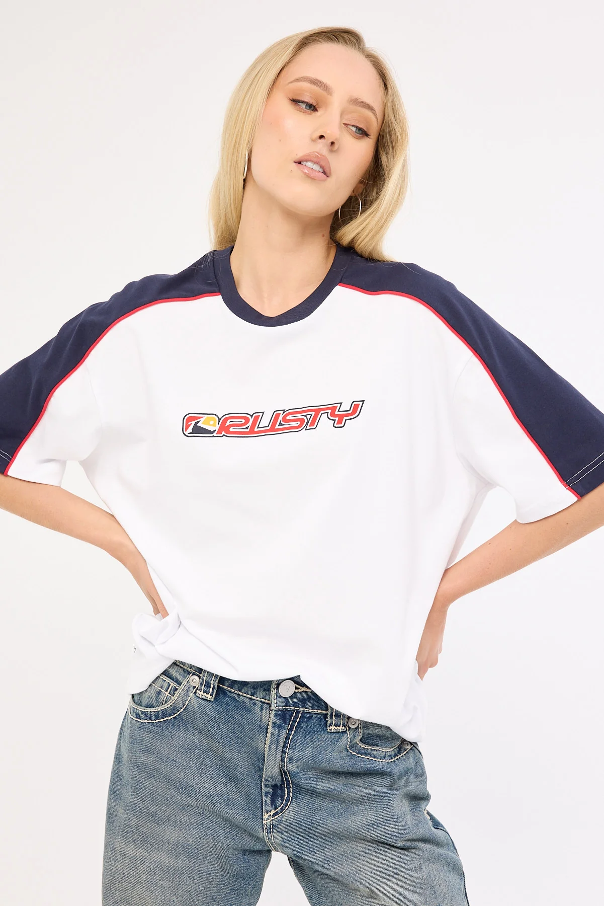 Rusty Archived Shooter Oversize Tee White