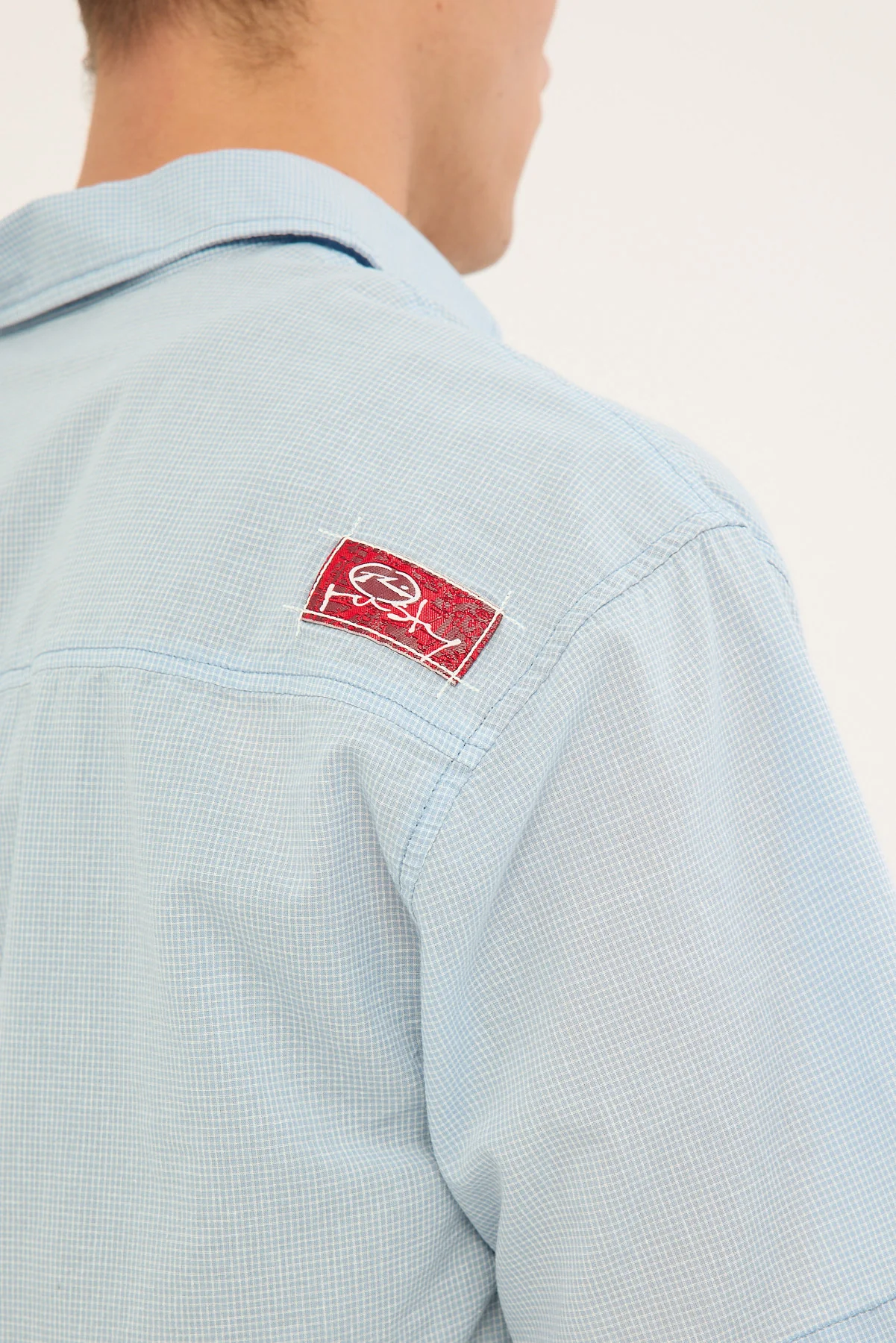 Rusty Crisis Cropped Shirt Sky Blue - Image 6