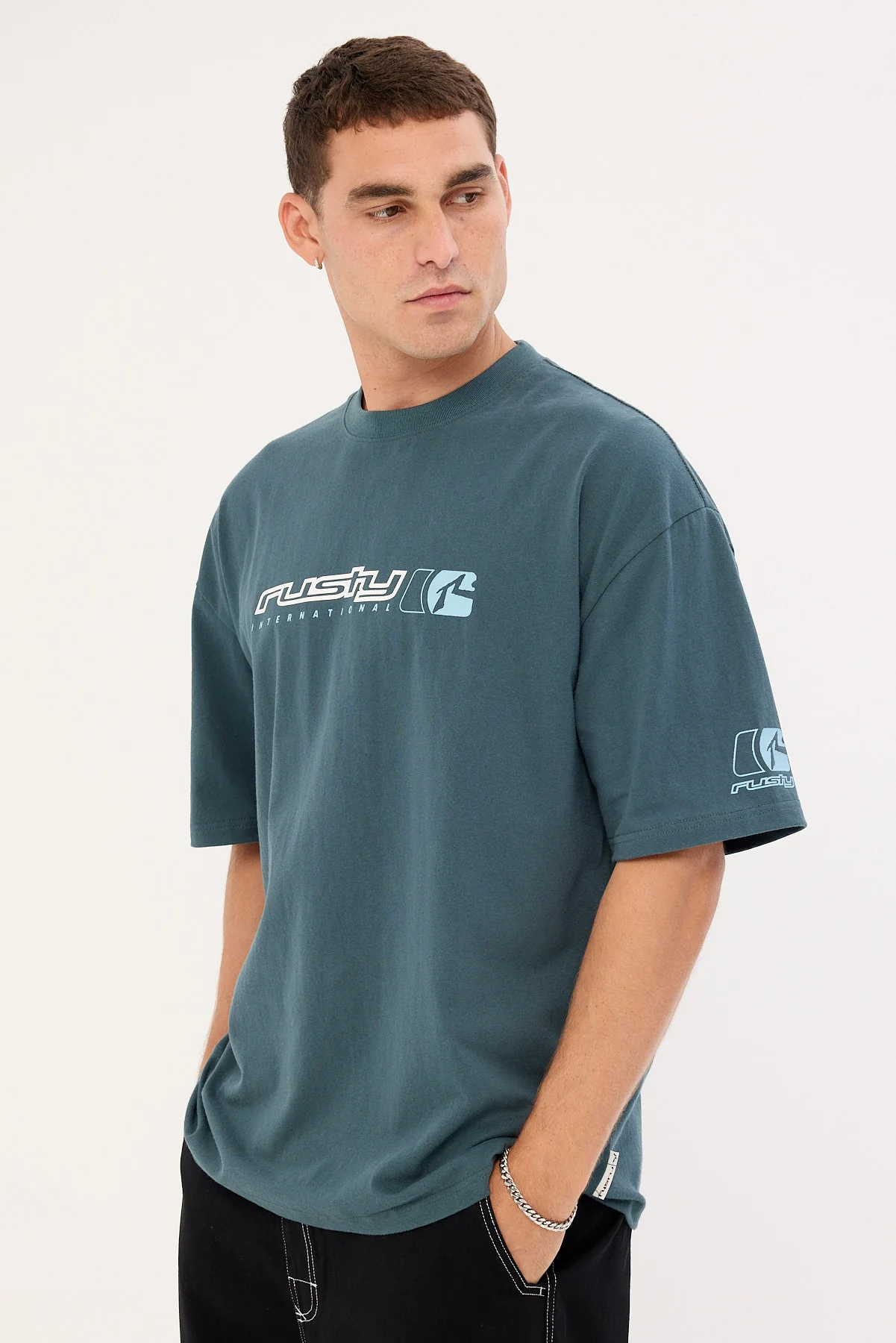 Rusty Jetsetter Tee Deep Teal - Image 4
