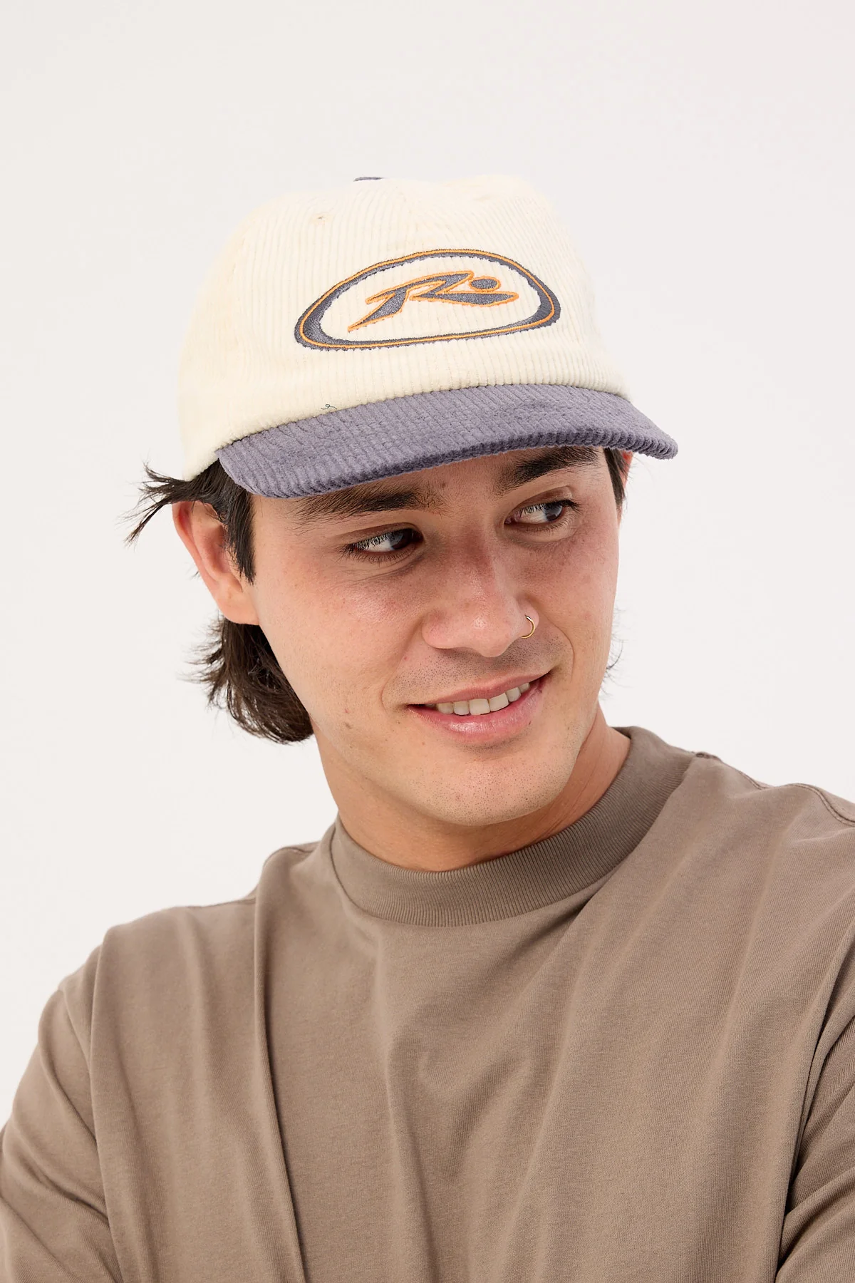 Rusty Orbit Cord Six Panel Cap Coal