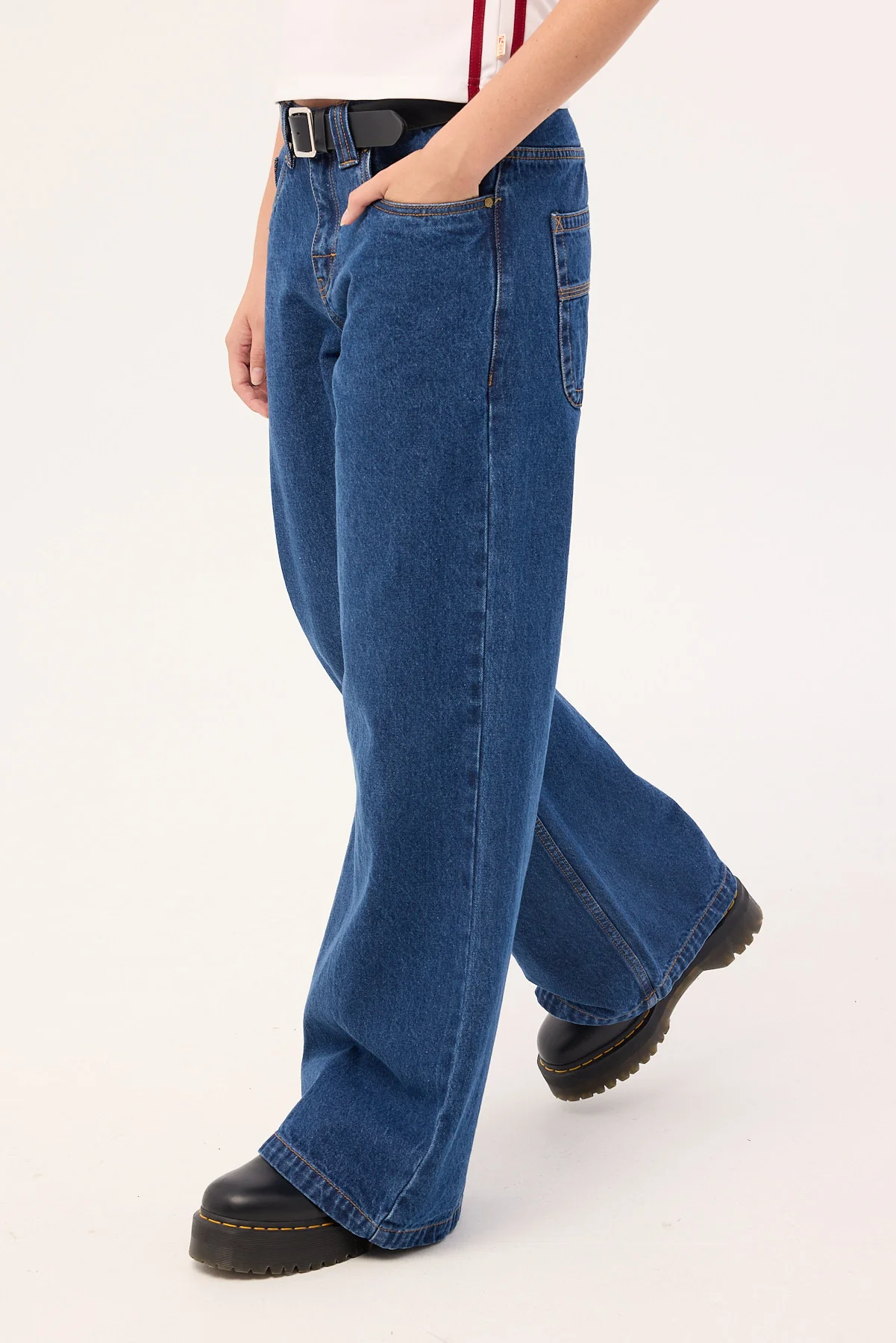Rusty Wendy Wide Low Rise Jean Deep Sea Blue - Image 3